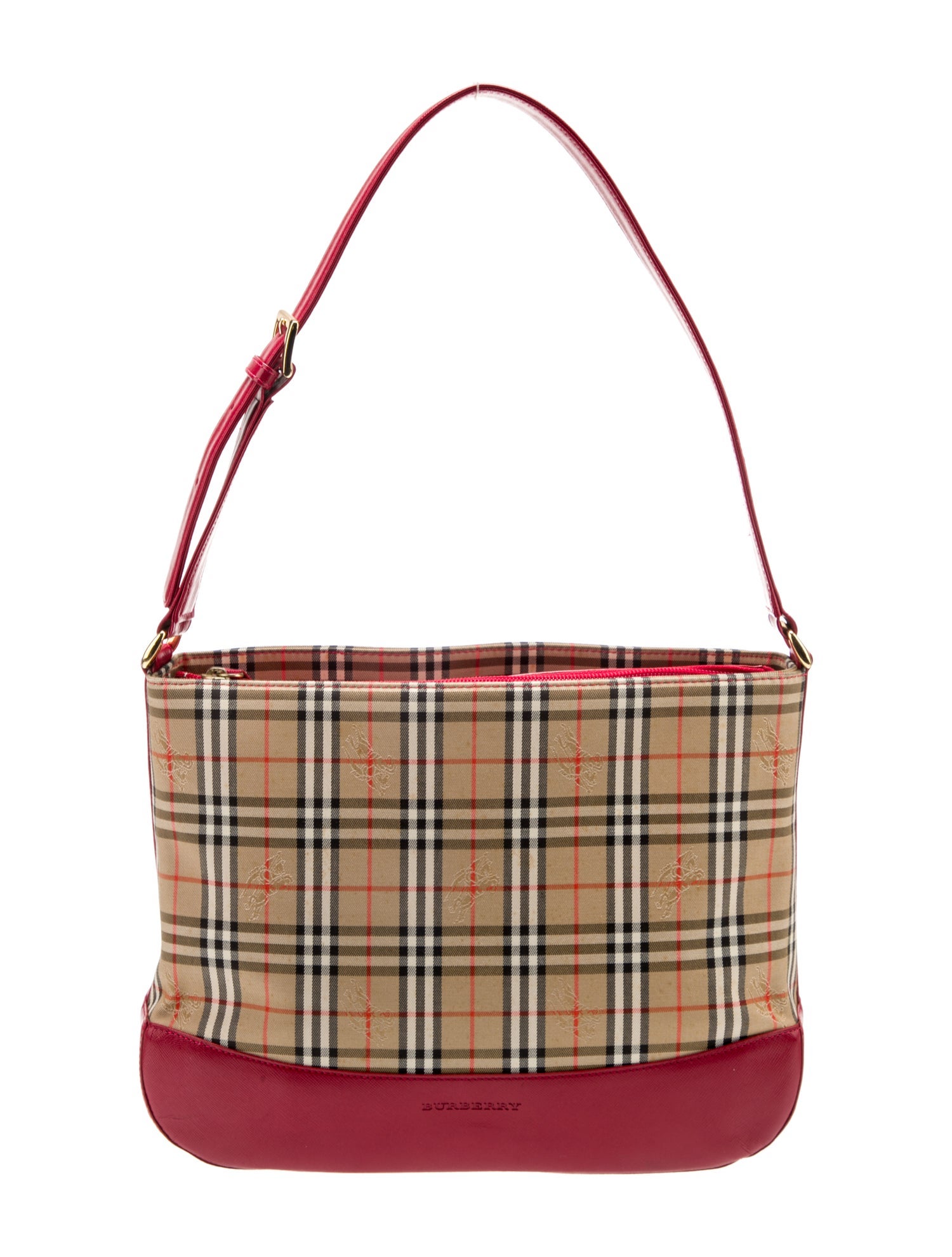 Burberry Haymarket Check Shoulder Bag Vintage