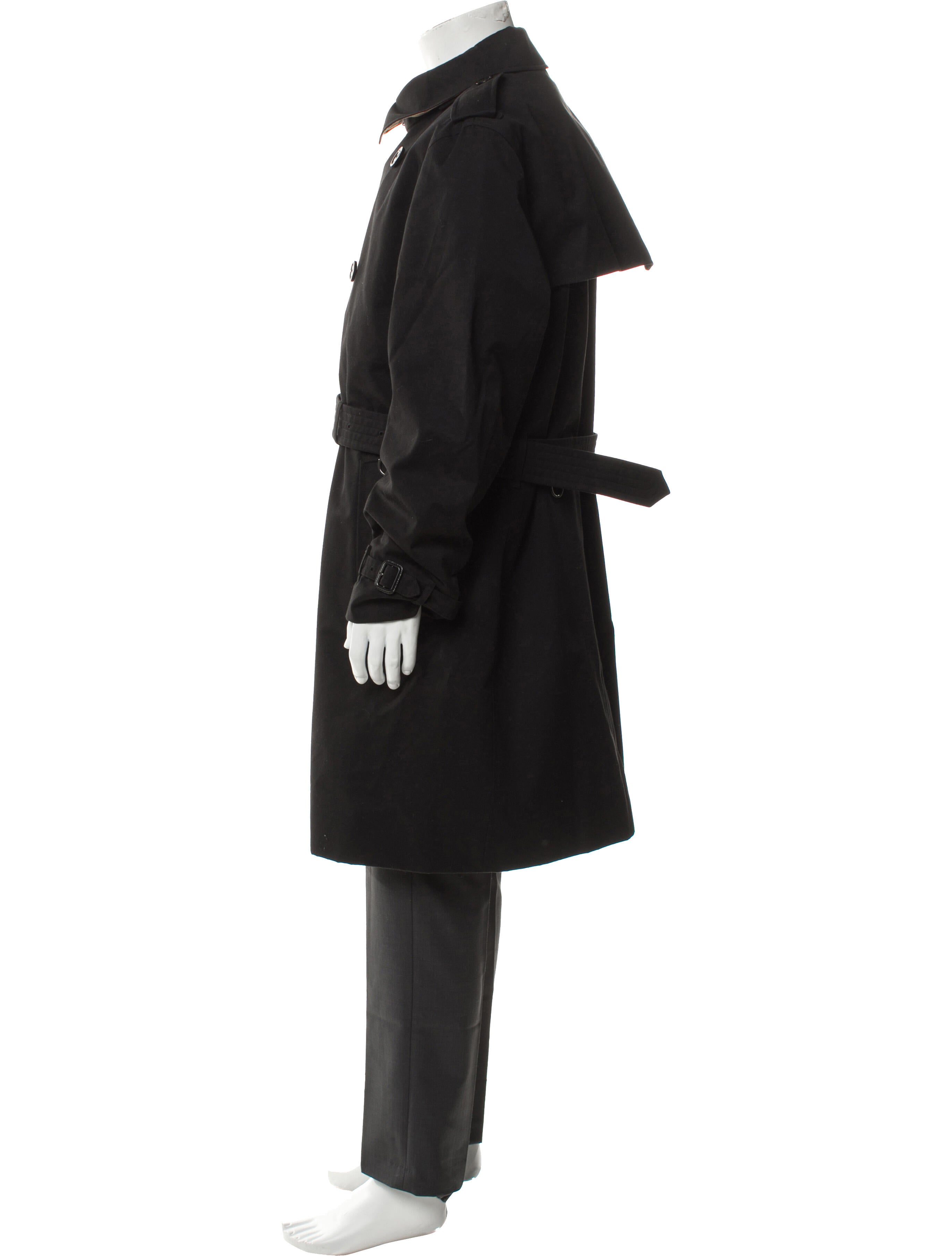 Burberry Kensington House Check Pattern Trench Coat