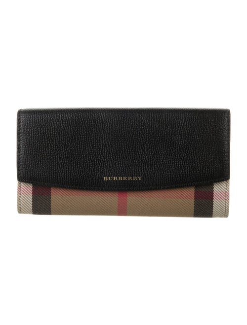 Burberry Exploded Check Pattern Canvas Continental Wallet