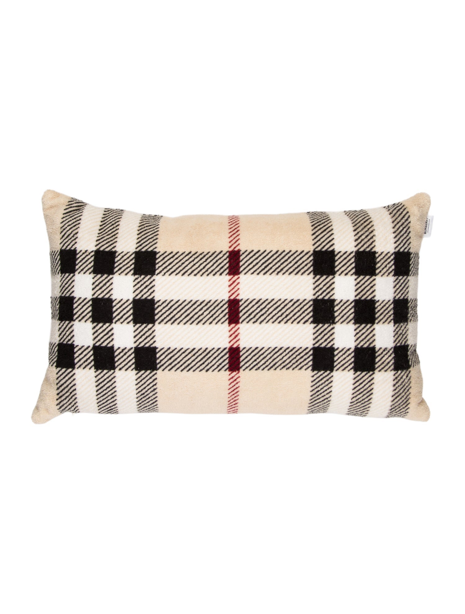 Burberry Icon Check Super Exploded Terry Cloth Toweling Cushion w/ Tags
