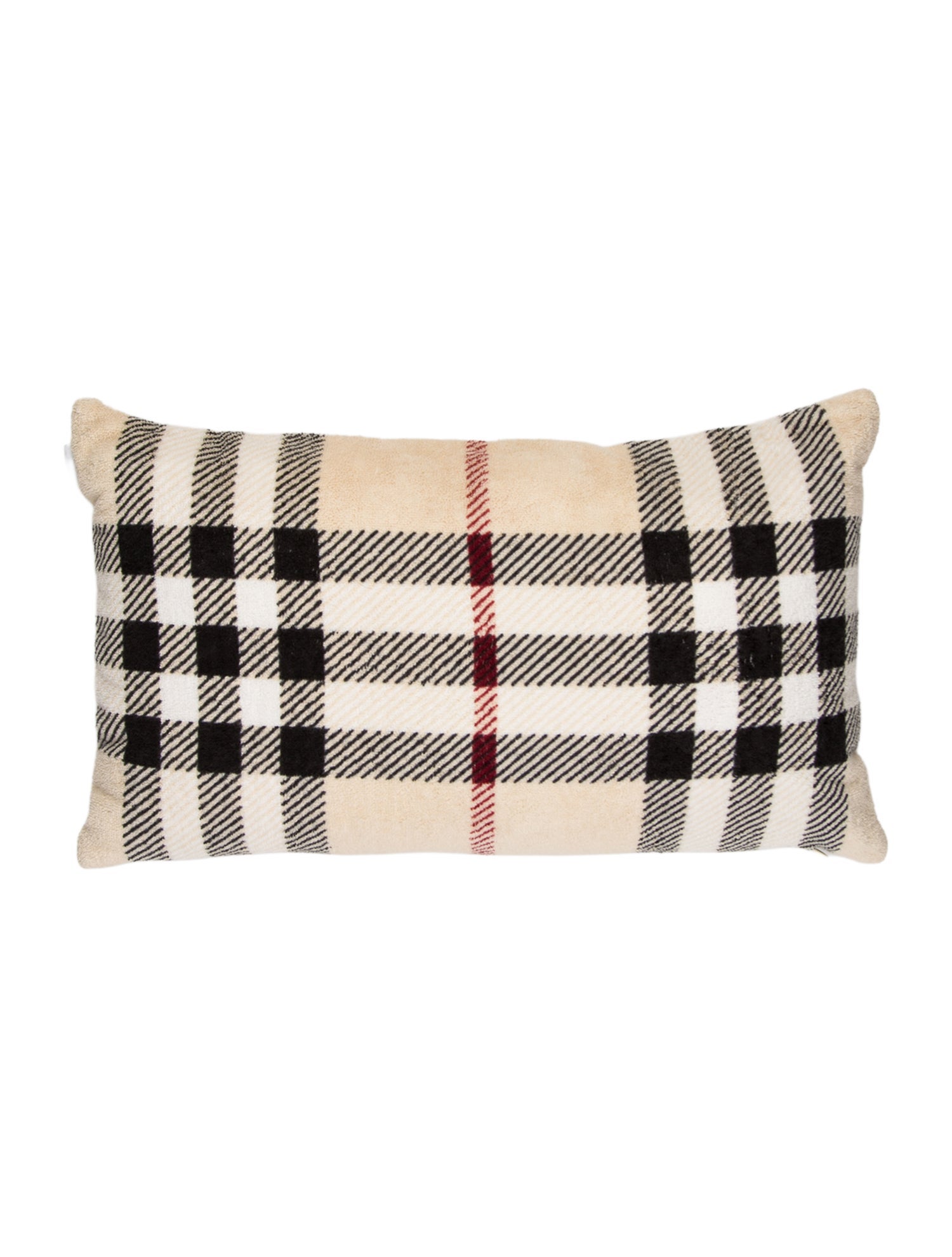 Burberry Icon Check Super Exploded Terry Cloth Toweling Cushion w/ Tags