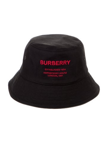 Burberry Hats Logo Embroidered Bucket Hat