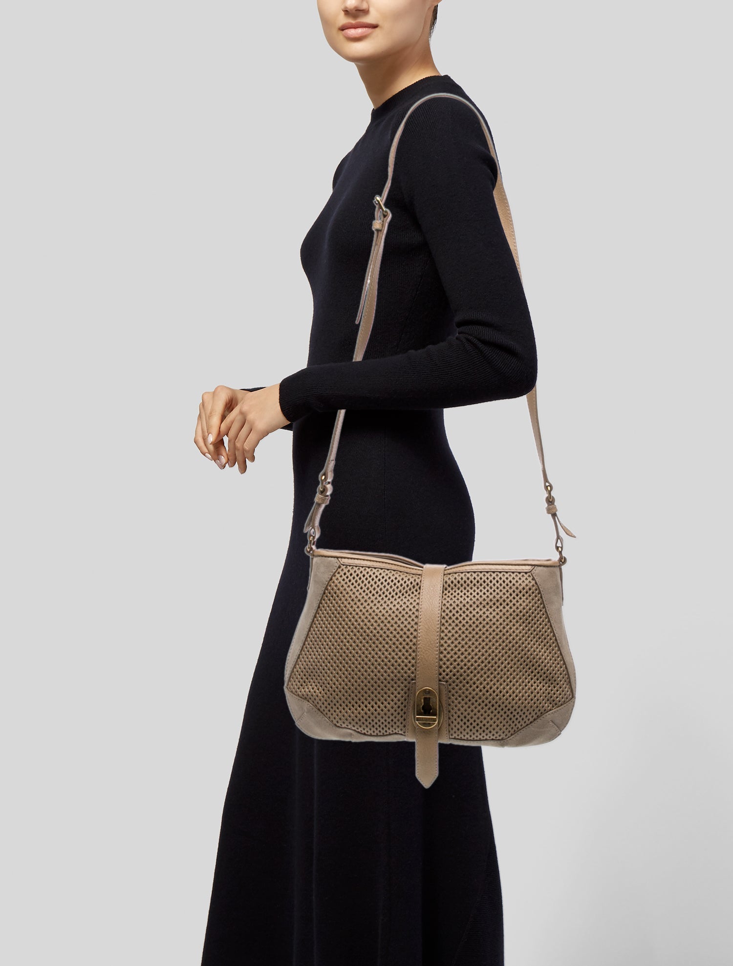 Burberry Suede Shoulder Bag