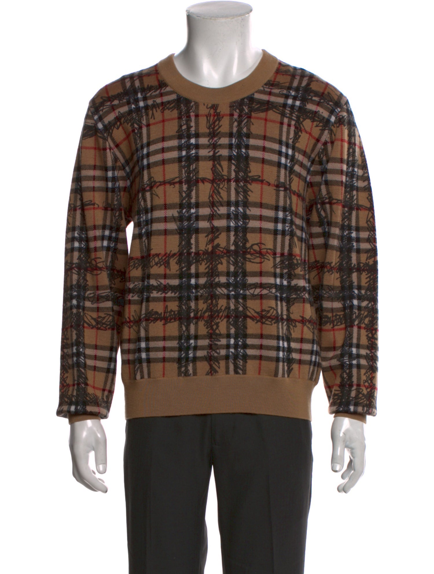 Burberry House Check Pattern Merino Wool Pullover