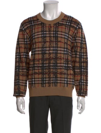 Burberry House Check Pattern Merino Wool Pullover