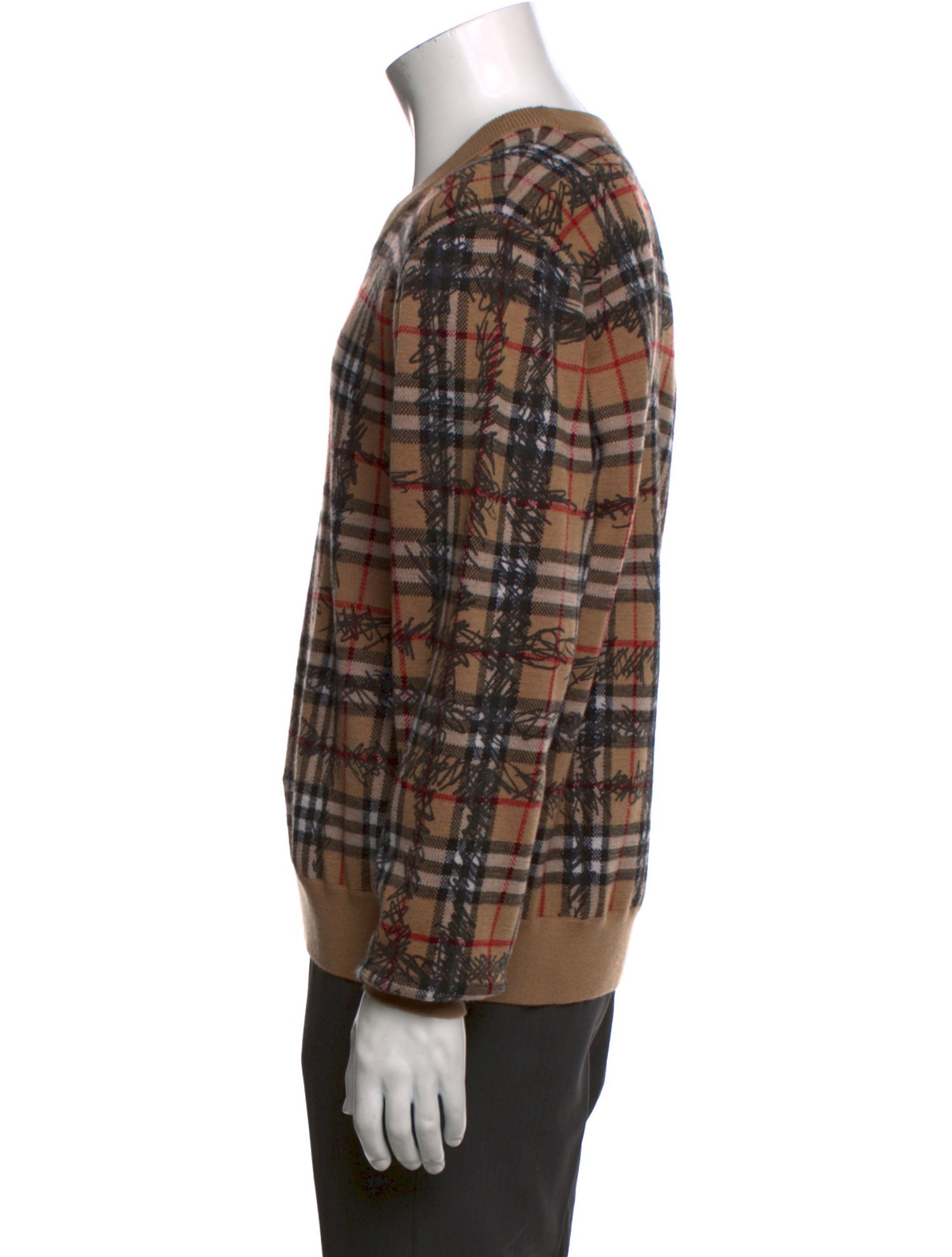 Burberry House Check Pattern Merino Wool Pullover