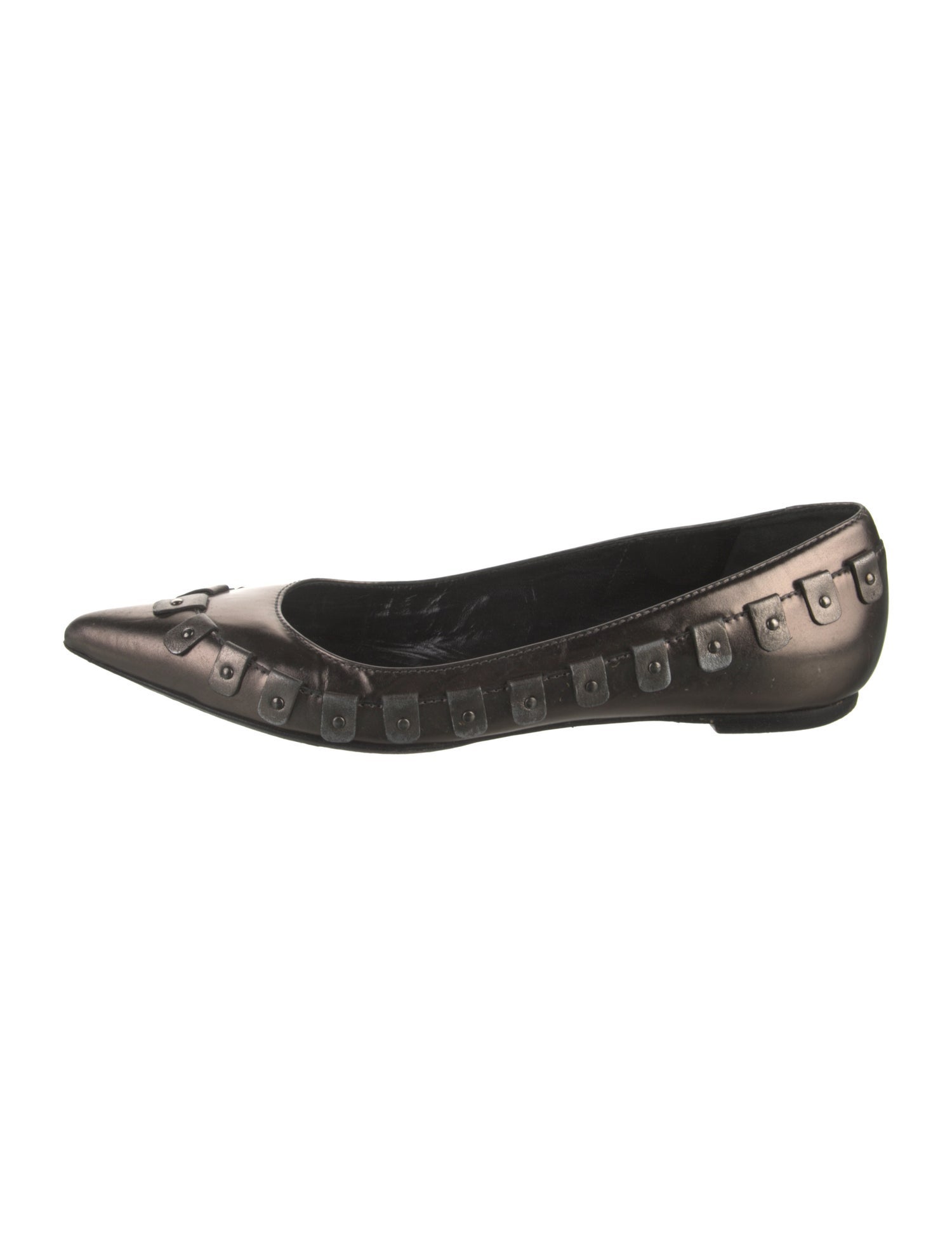 Burberry Leather Printed Flats