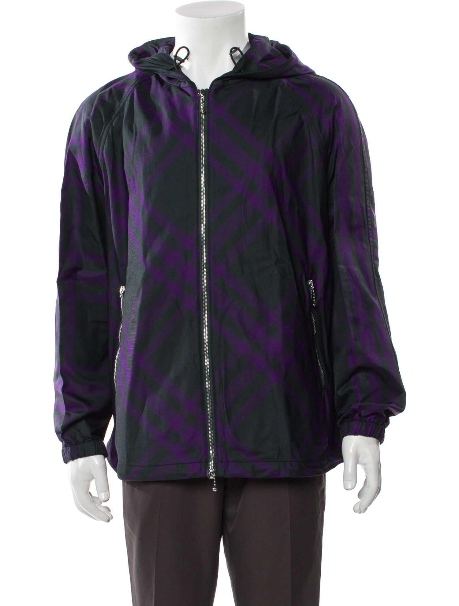 Burberry Plaid Print Windbreaker w/ Tags