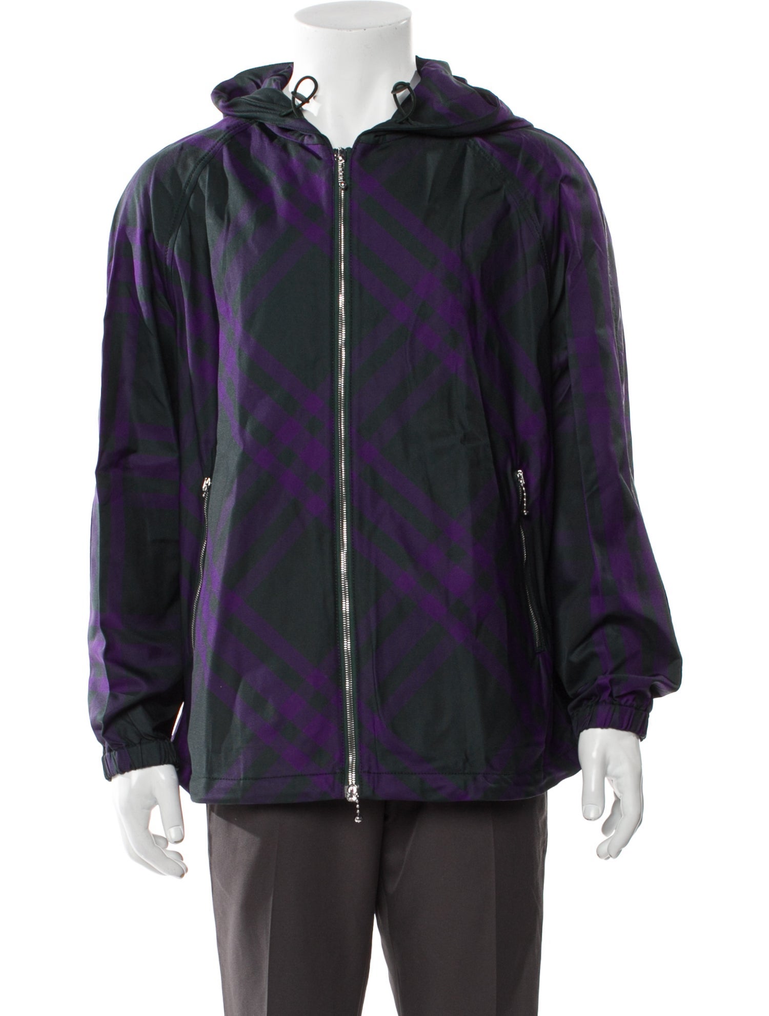 Burberry Plaid Print Windbreaker w/ Tags