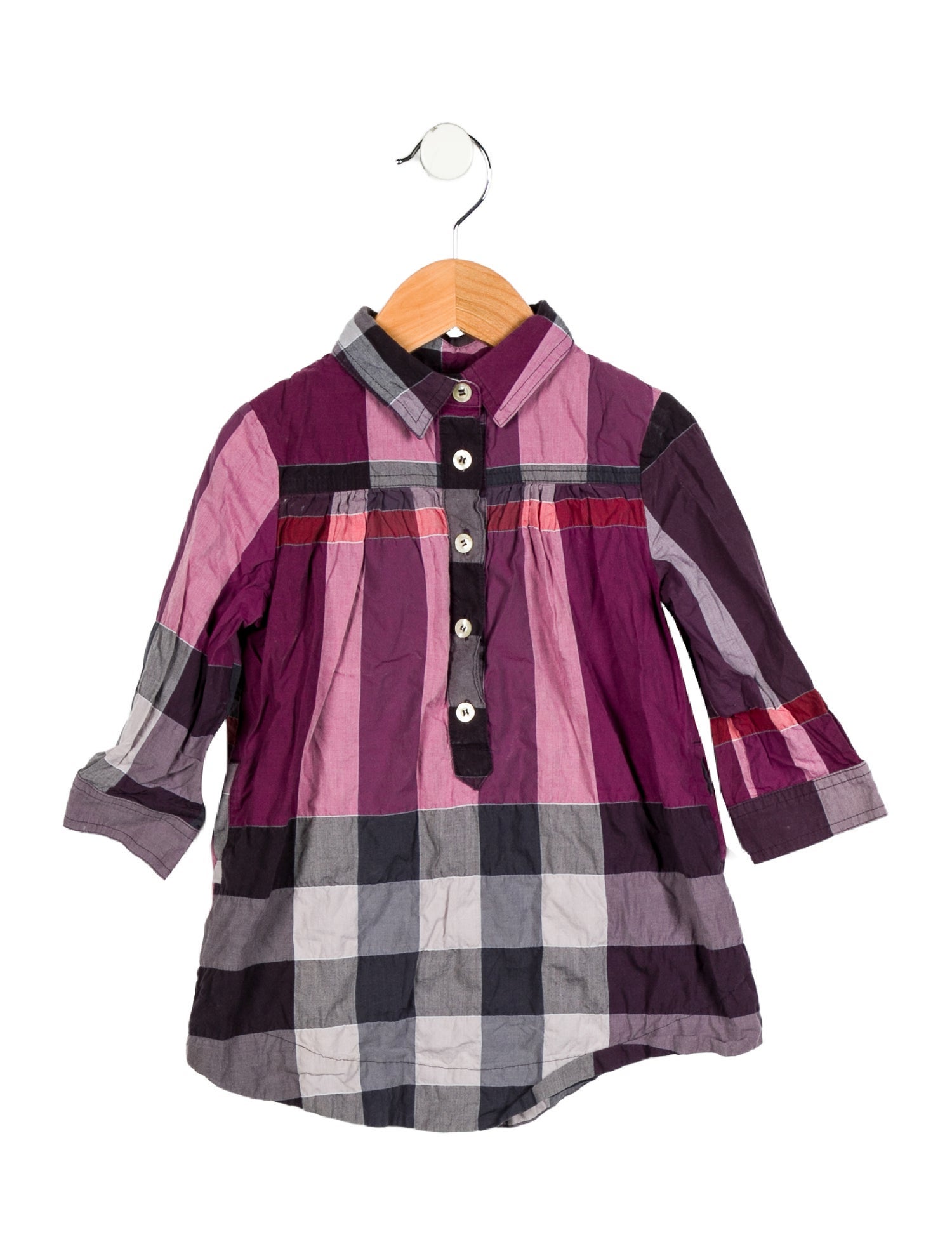 Burberry Girls' Printed Long Sleeve Dress