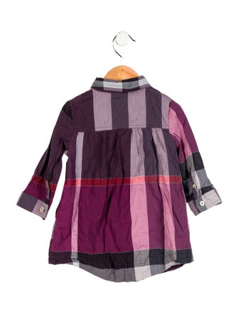 Burberry Girls' Printed Long Sleeve Dress