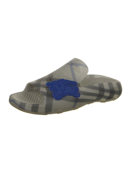 Burberry Rubber Plaid Print Slides
