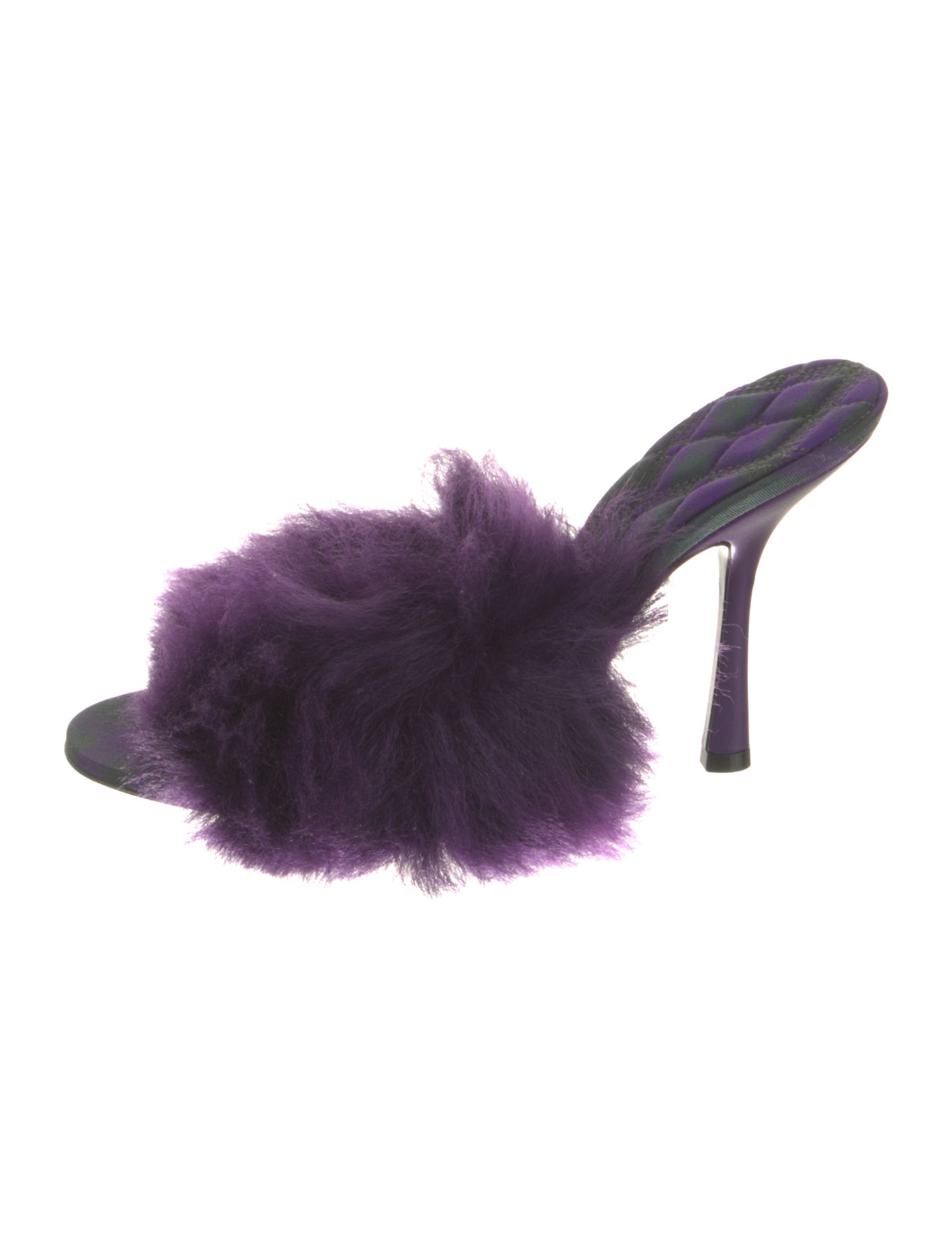 Burberry Fur Fur Trim Slides