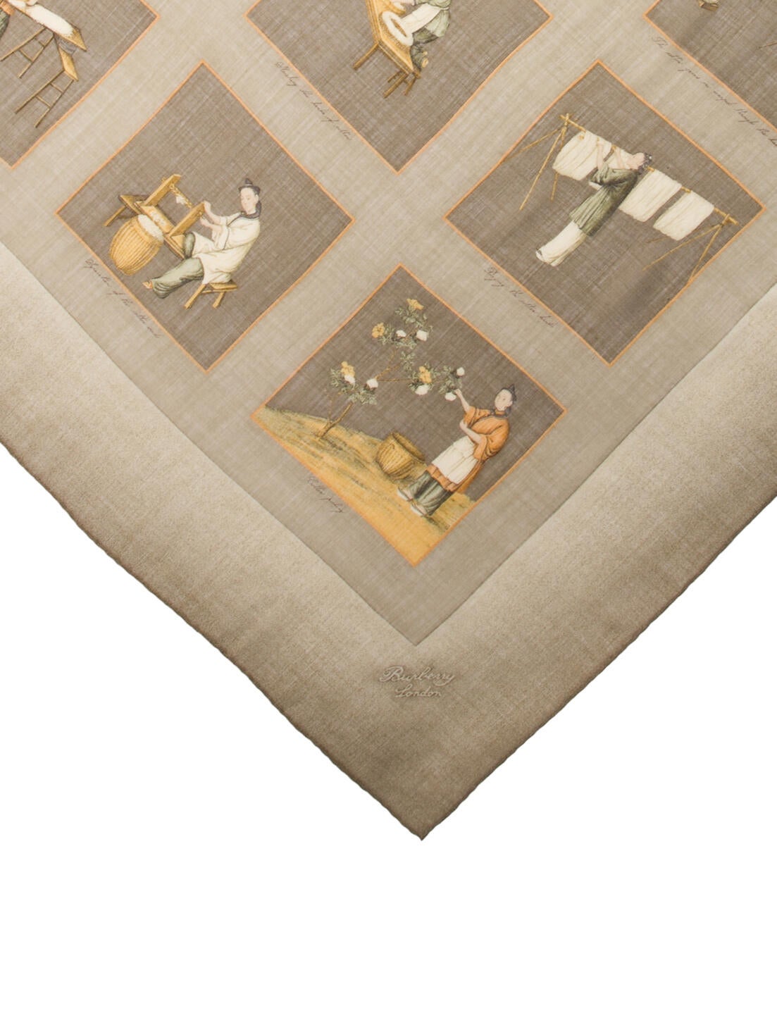 Burberry Wool Printed Scarf w/ Tags