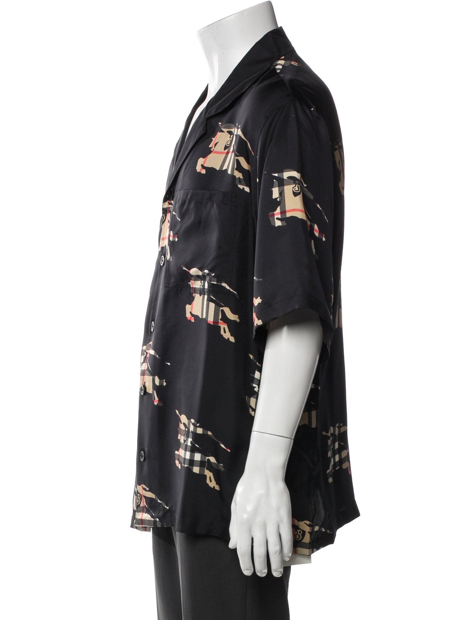 Burberry Haymarket Check Pattern Silk Shirt w/ Tags