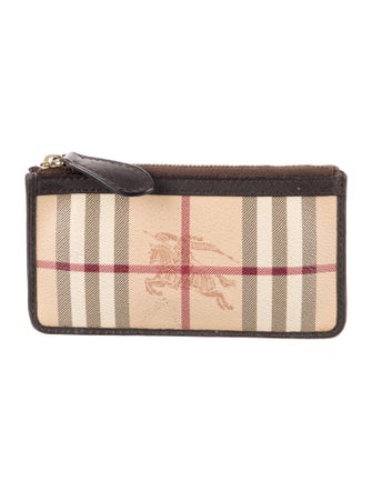 Burberry Haymarket Check Pattern Printed Wallet
