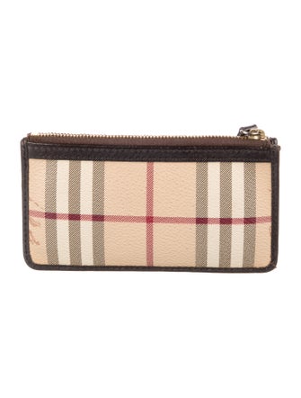 Burberry Haymarket Check Pattern Printed Wallet