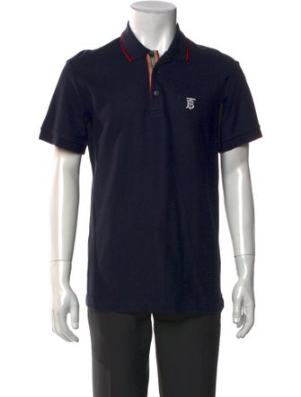 Burberry TB Monogram V-Neck Polo Shirt