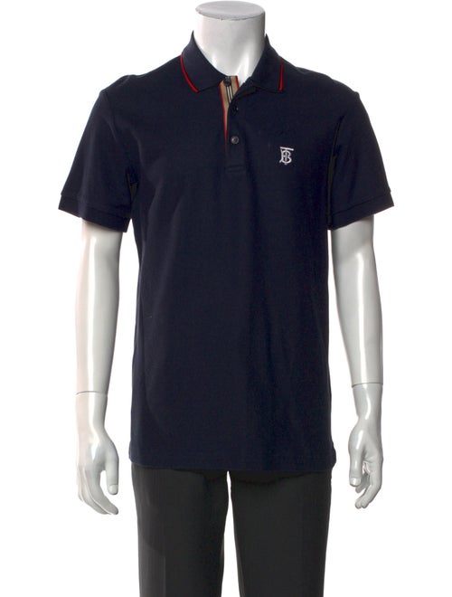 Burberry TB Monogram V-Neck Polo Shirt