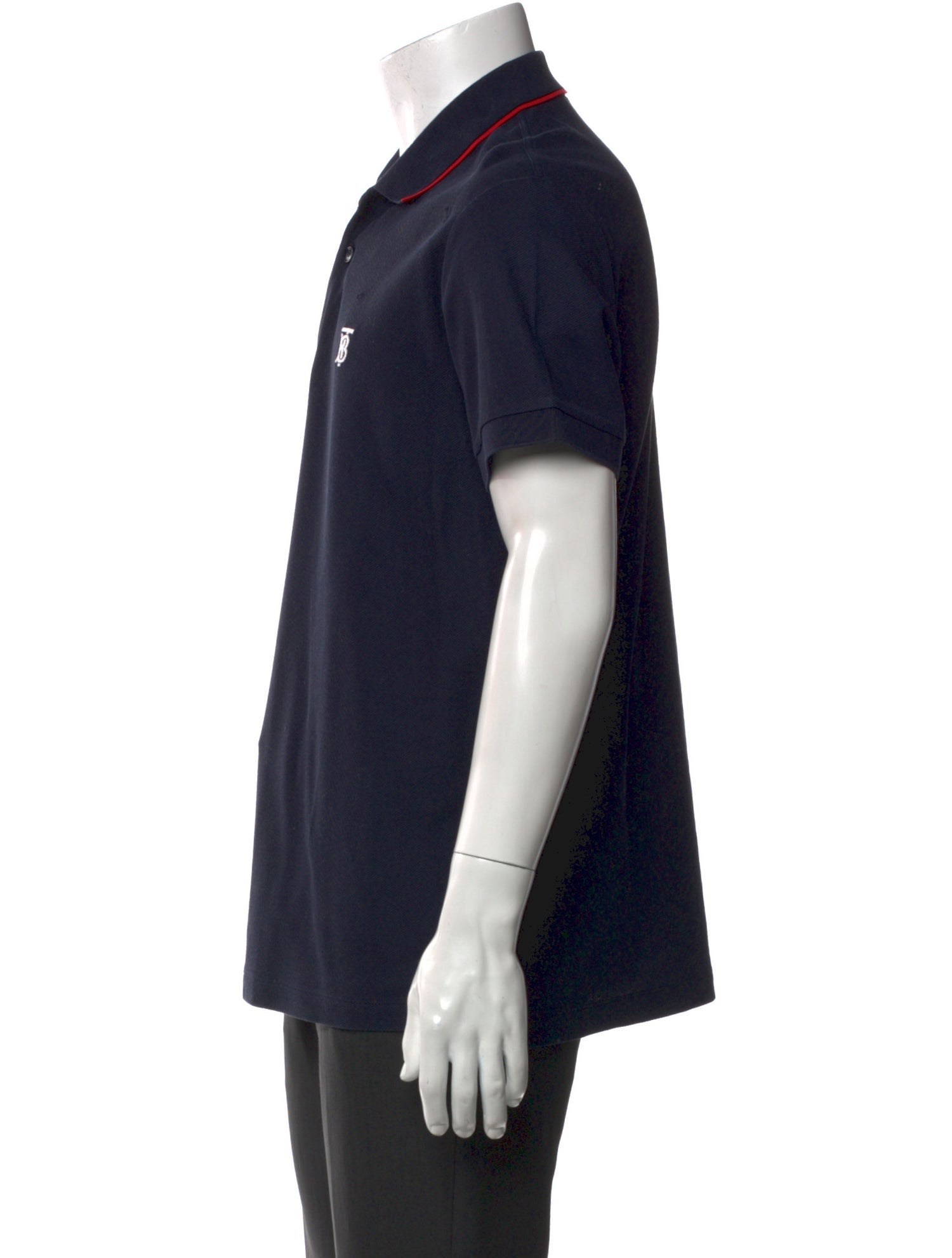 Burberry TB Monogram V-Neck Polo Shirt