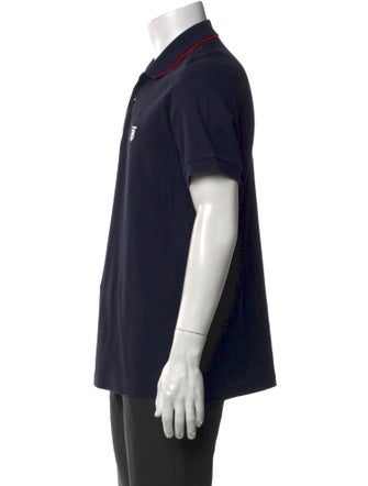 Burberry TB Monogram V-Neck Polo Shirt