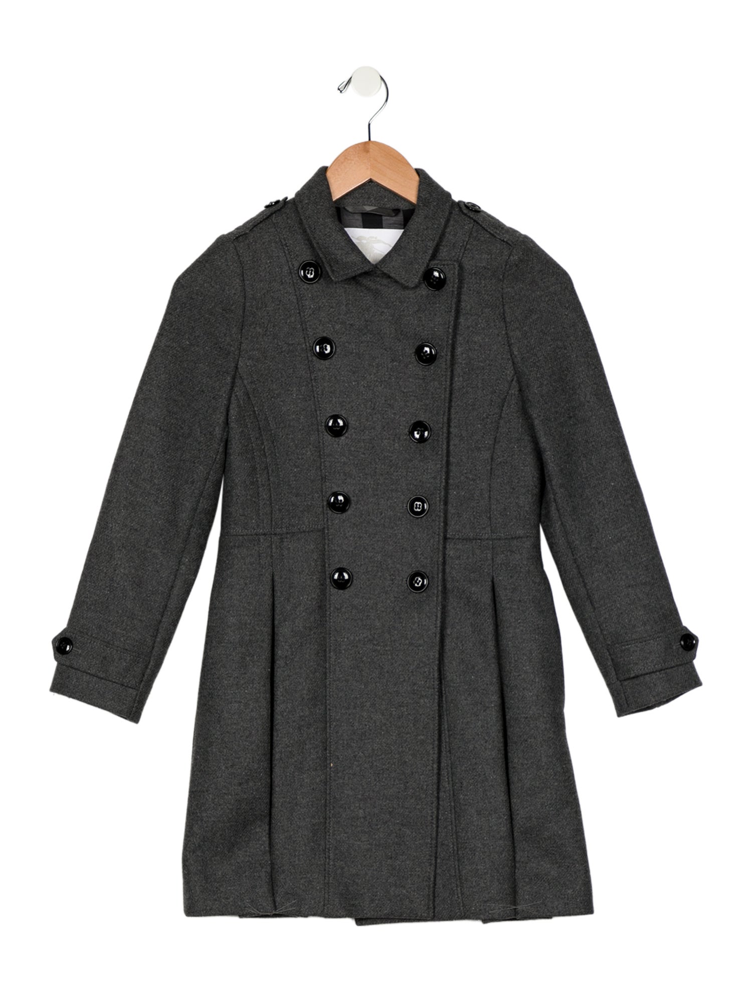 Burberry Girls' Wool-Blend Double Breasted Coat