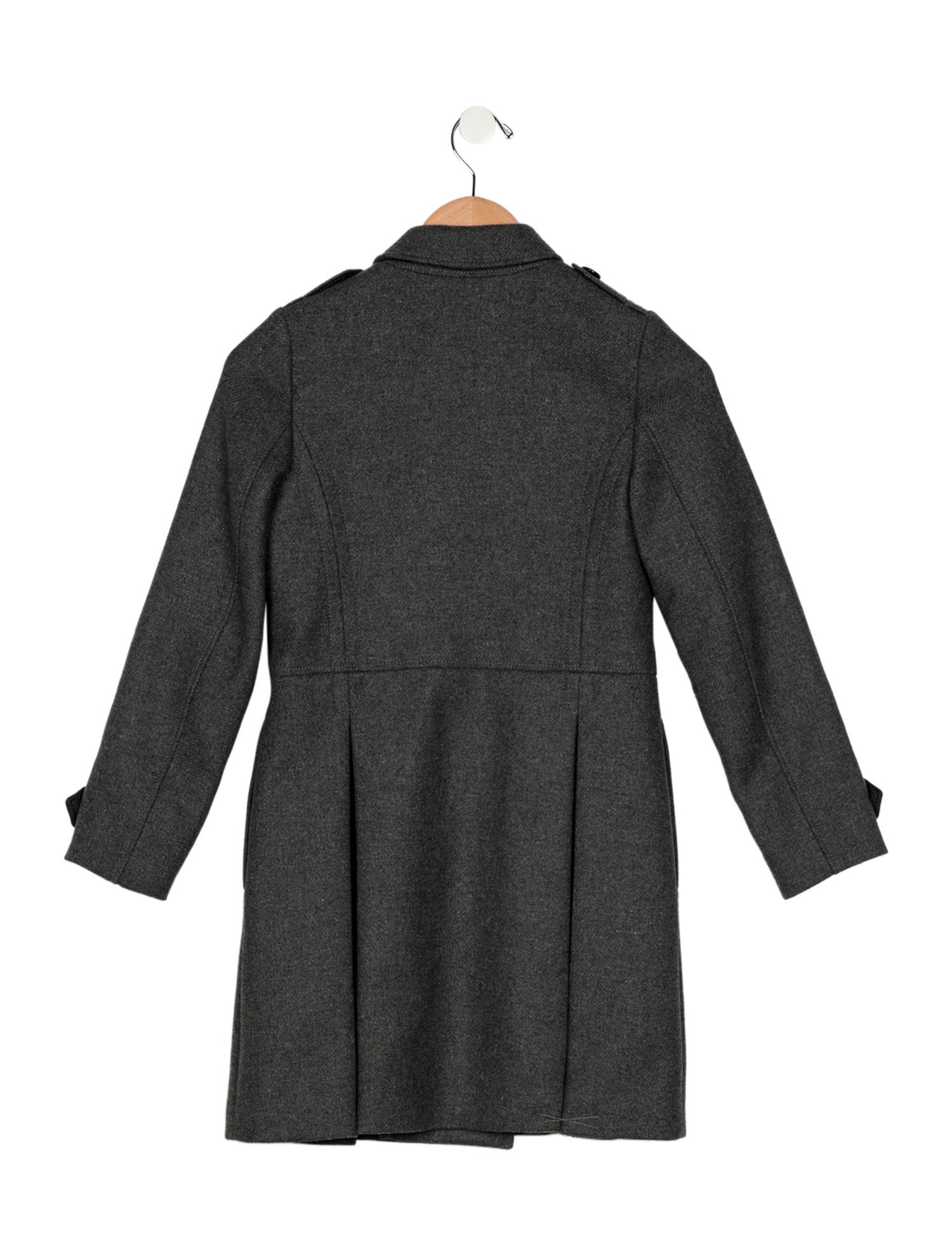 Burberry Girls' Wool-Blend Double Breasted Coat