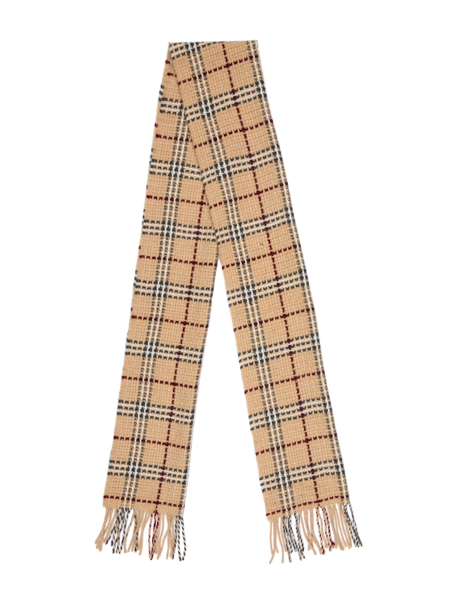Burberry Cashmere House Check Pattern Scarf
