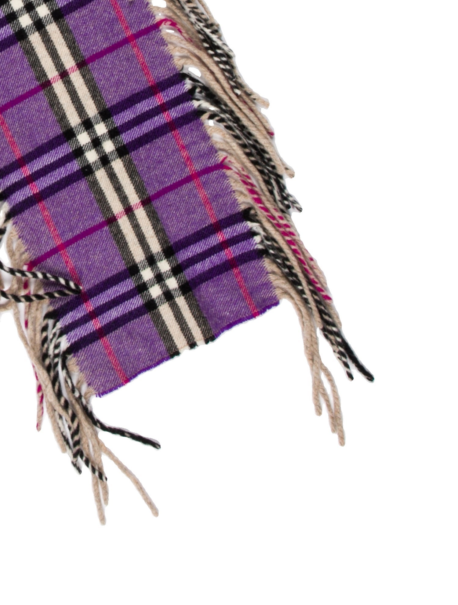 Burberry Cashmere Nova Check Pattern Scarf