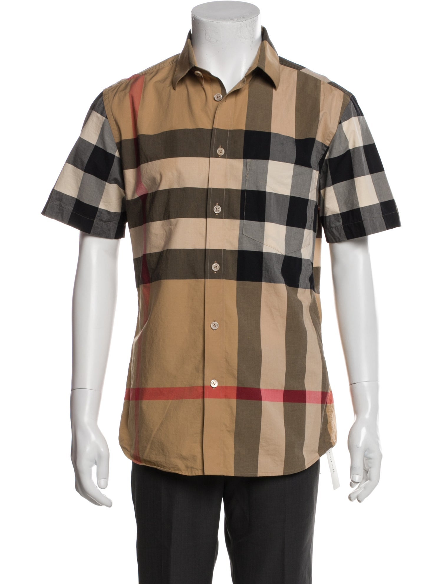 Burberry Exploded Check Pattern Short Sleeve Shirt