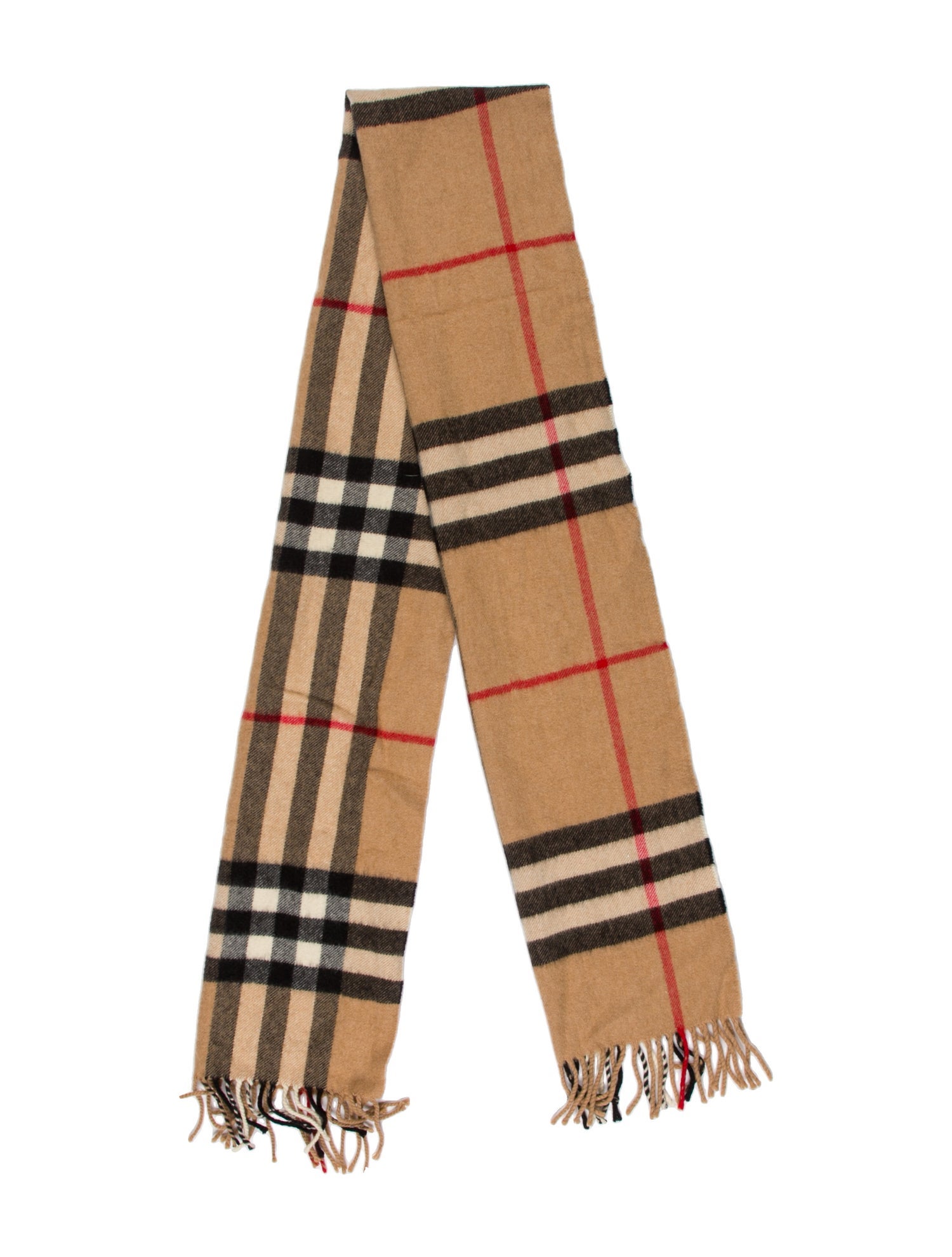 Burberry Wool Nova Check Pattern Scarf