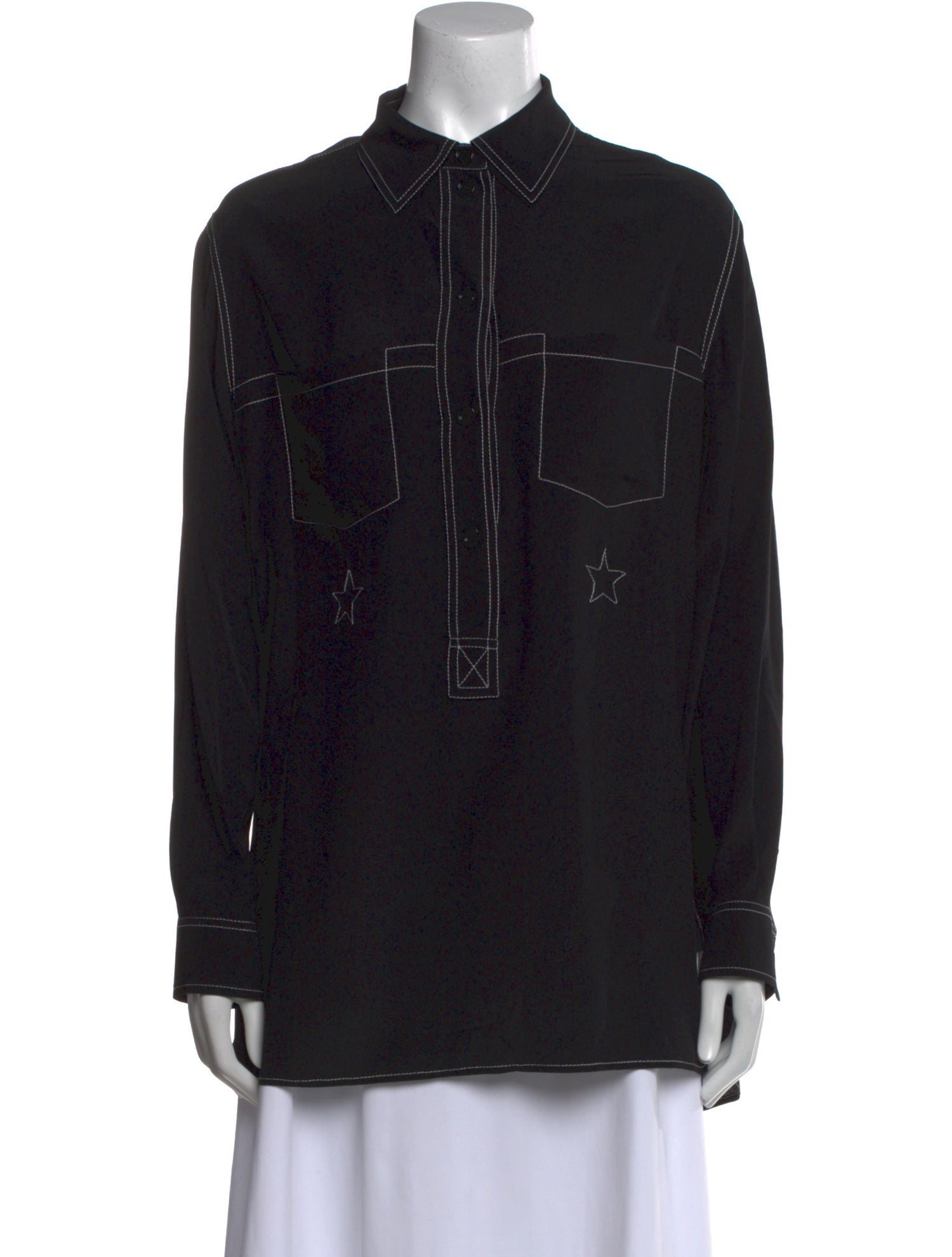 Burberry Silk Mock Neck Sweatshirt