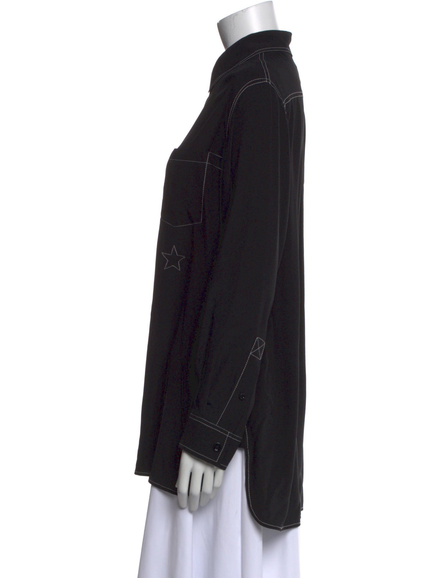 Burberry Silk Mock Neck Sweatshirt