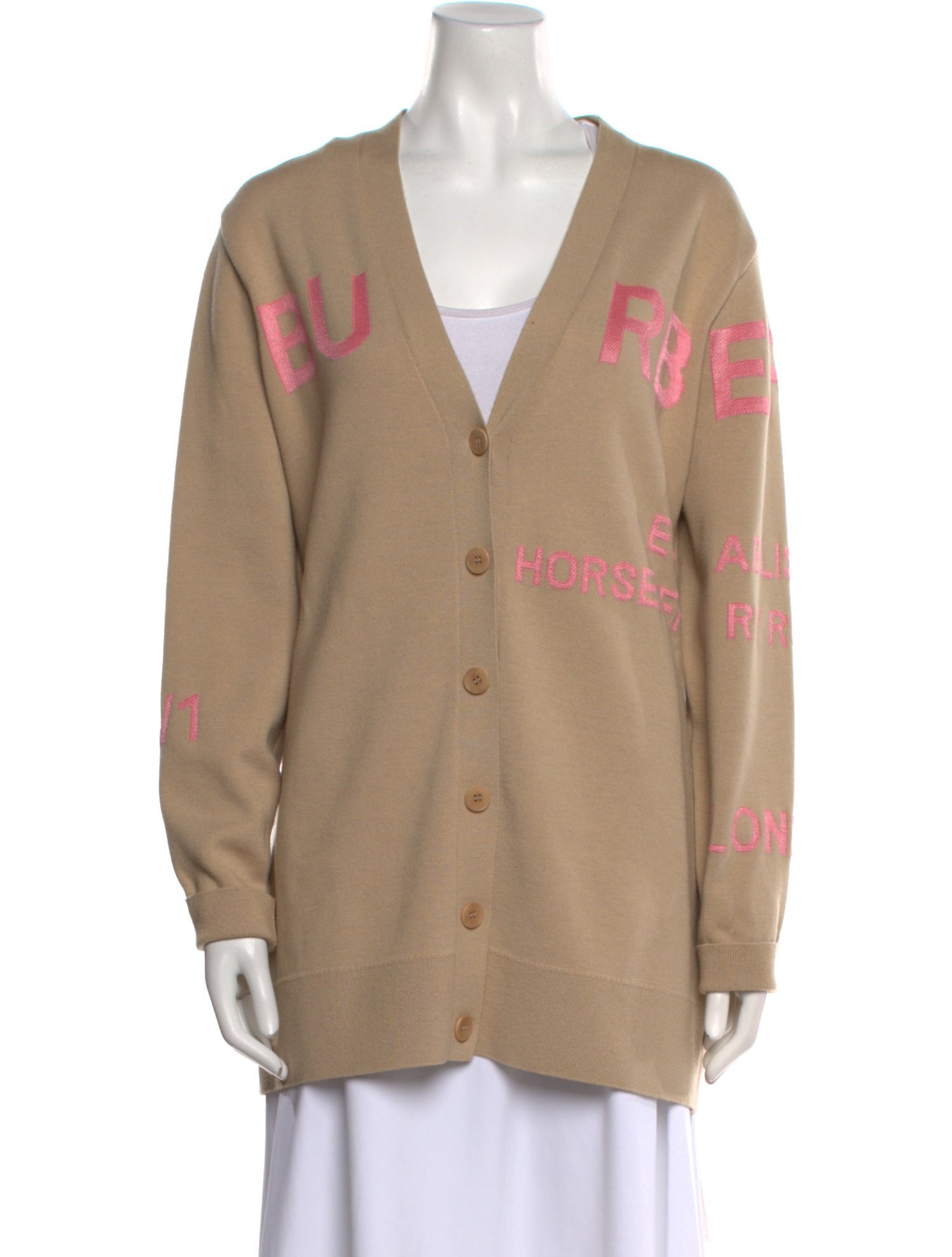 Burberry Striped V-Neck Sweater