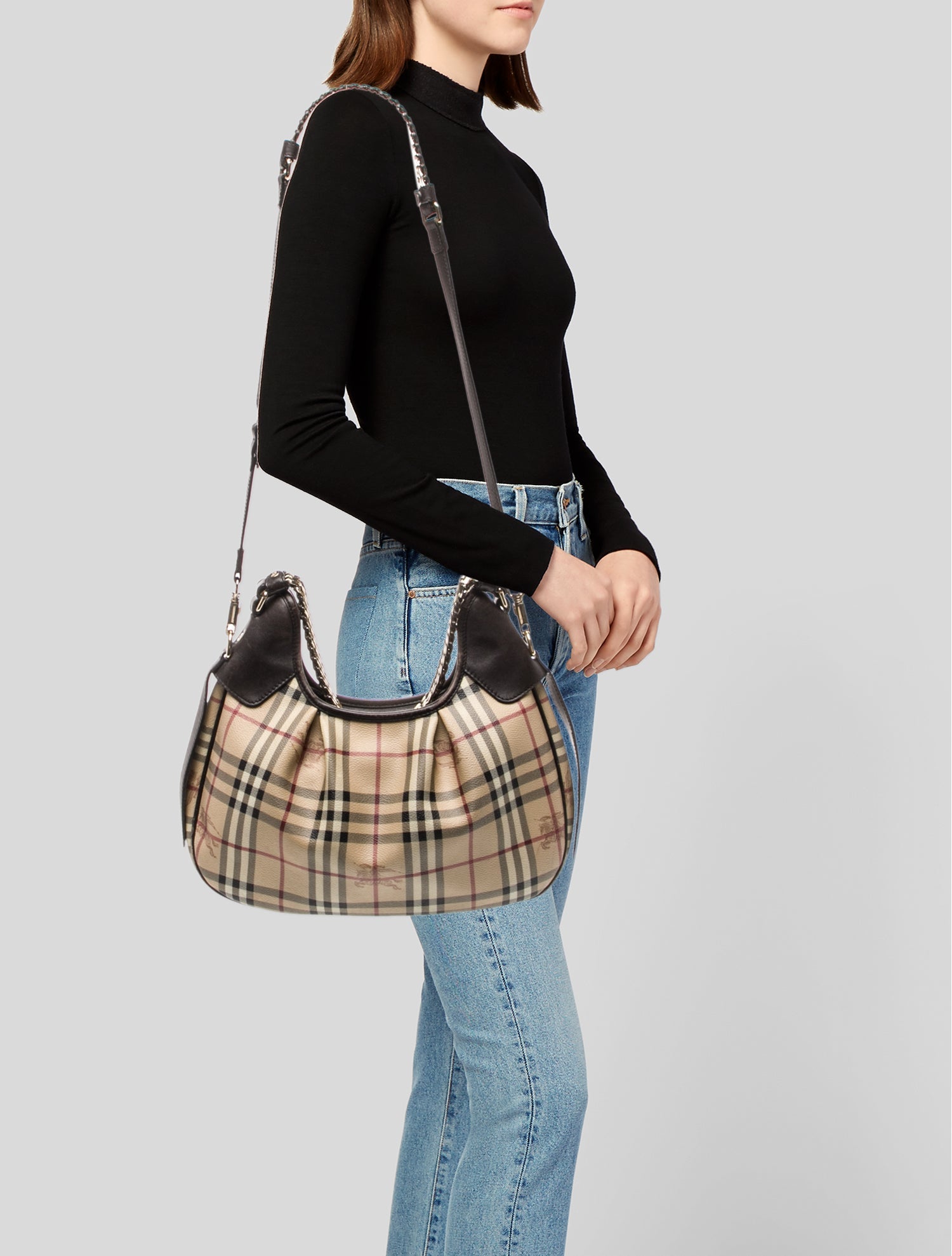 Burberry Haymarket Check Shoulder Bag