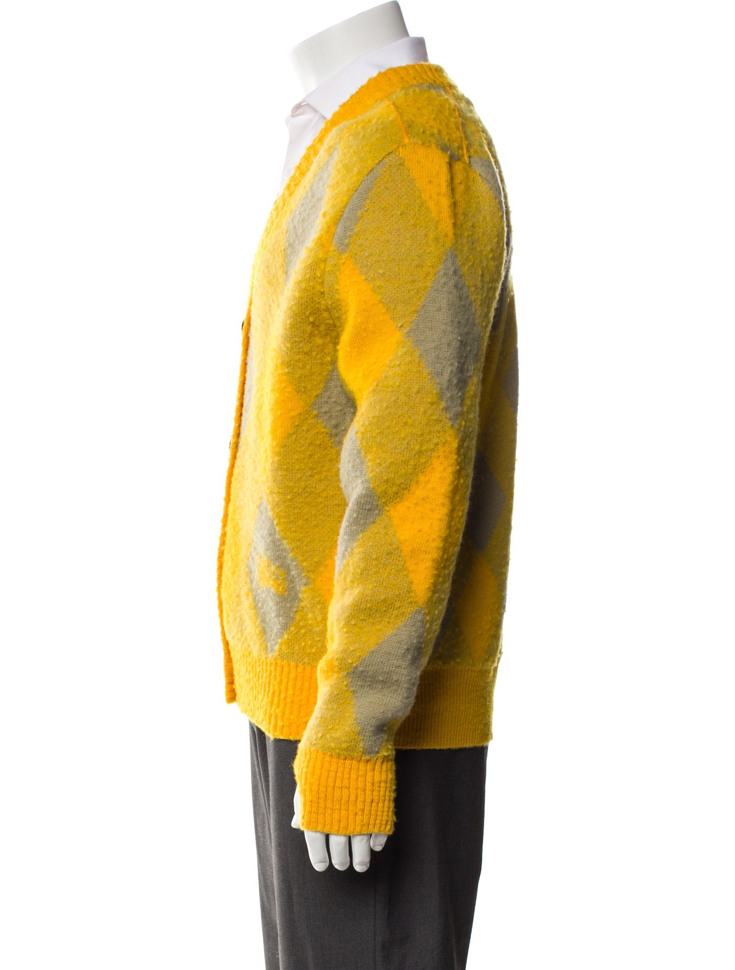 Burberry Wool Plaid Print Cardigan w/ Tags