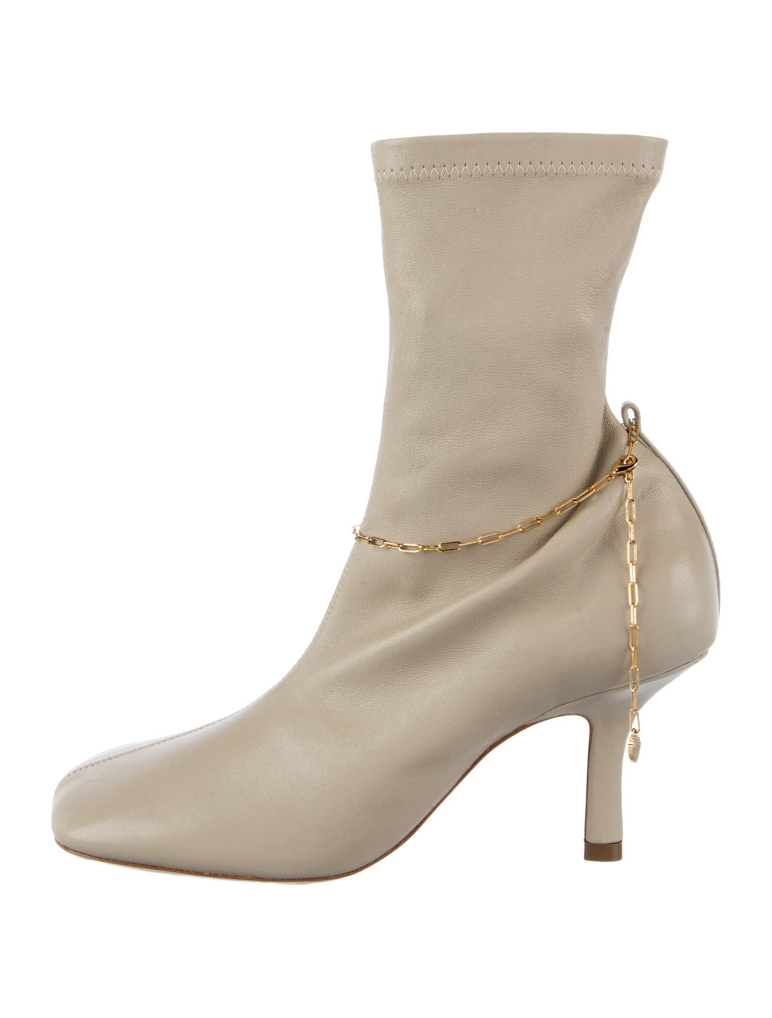 Burberry TB Monogram Leather Sock Boots