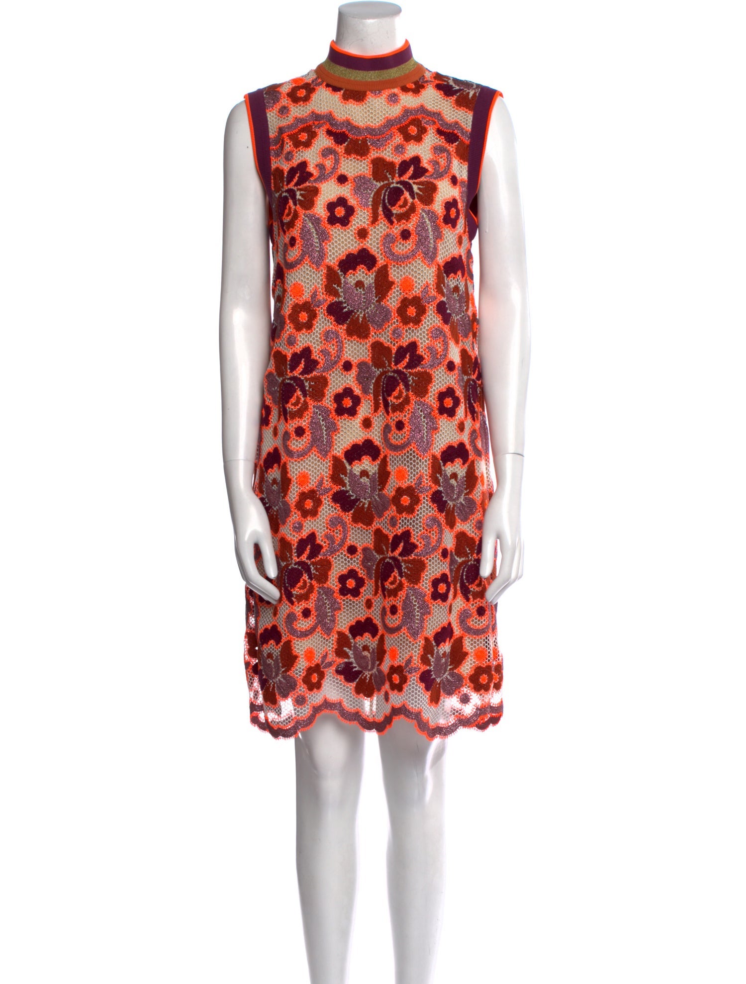 Burberry Floral Print Knee-Length Dress