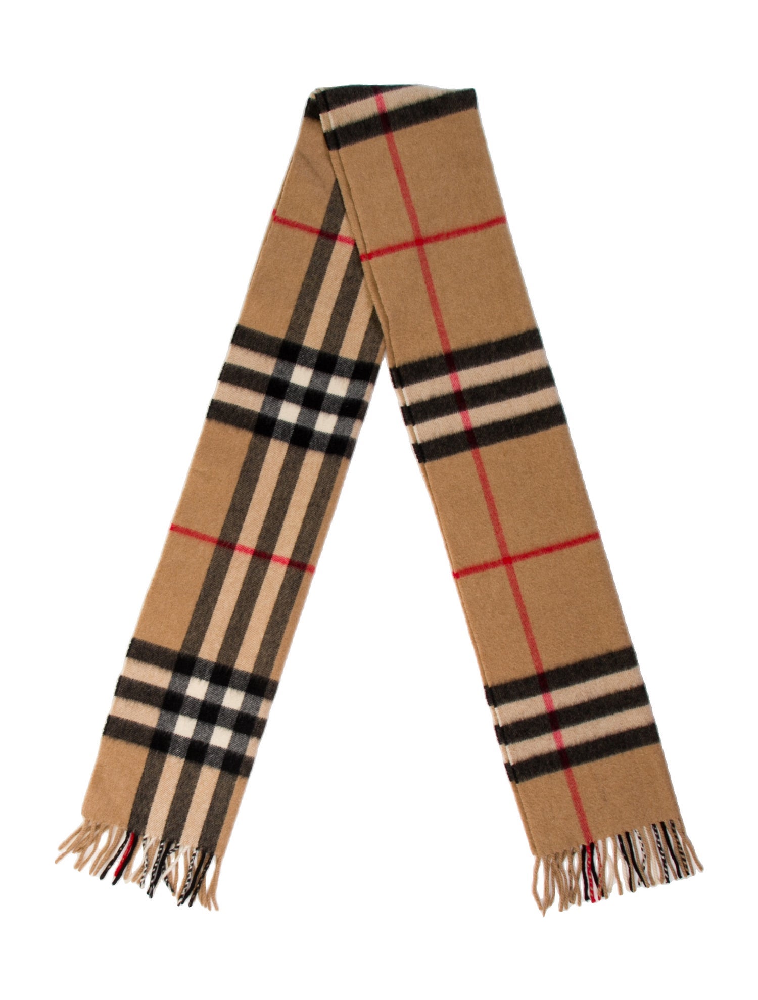 Burberry Cashmere Nova Check Pattern Scarf