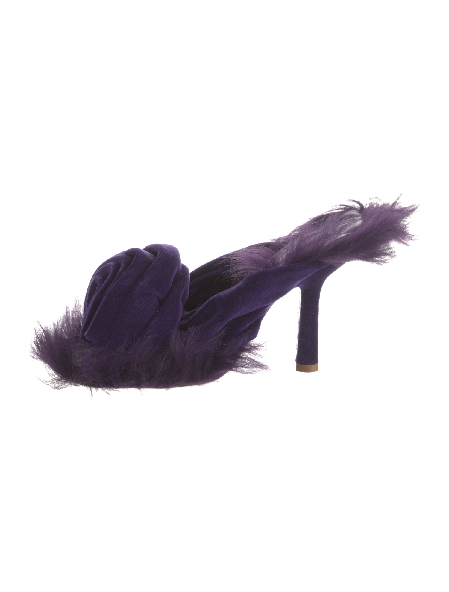 Burberry Velvet Slingback Sandals