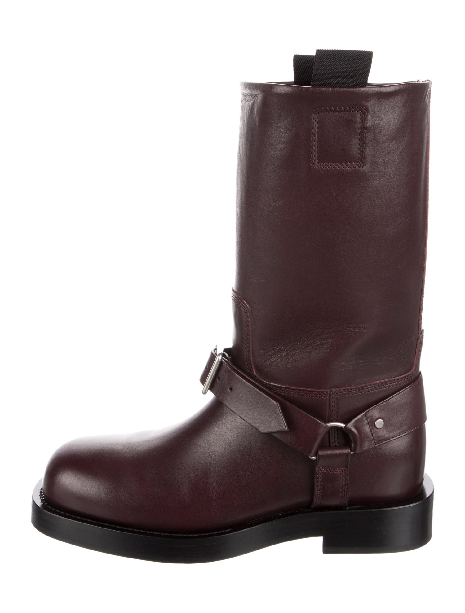 Burberry Leather Chain-Link Accents Boots