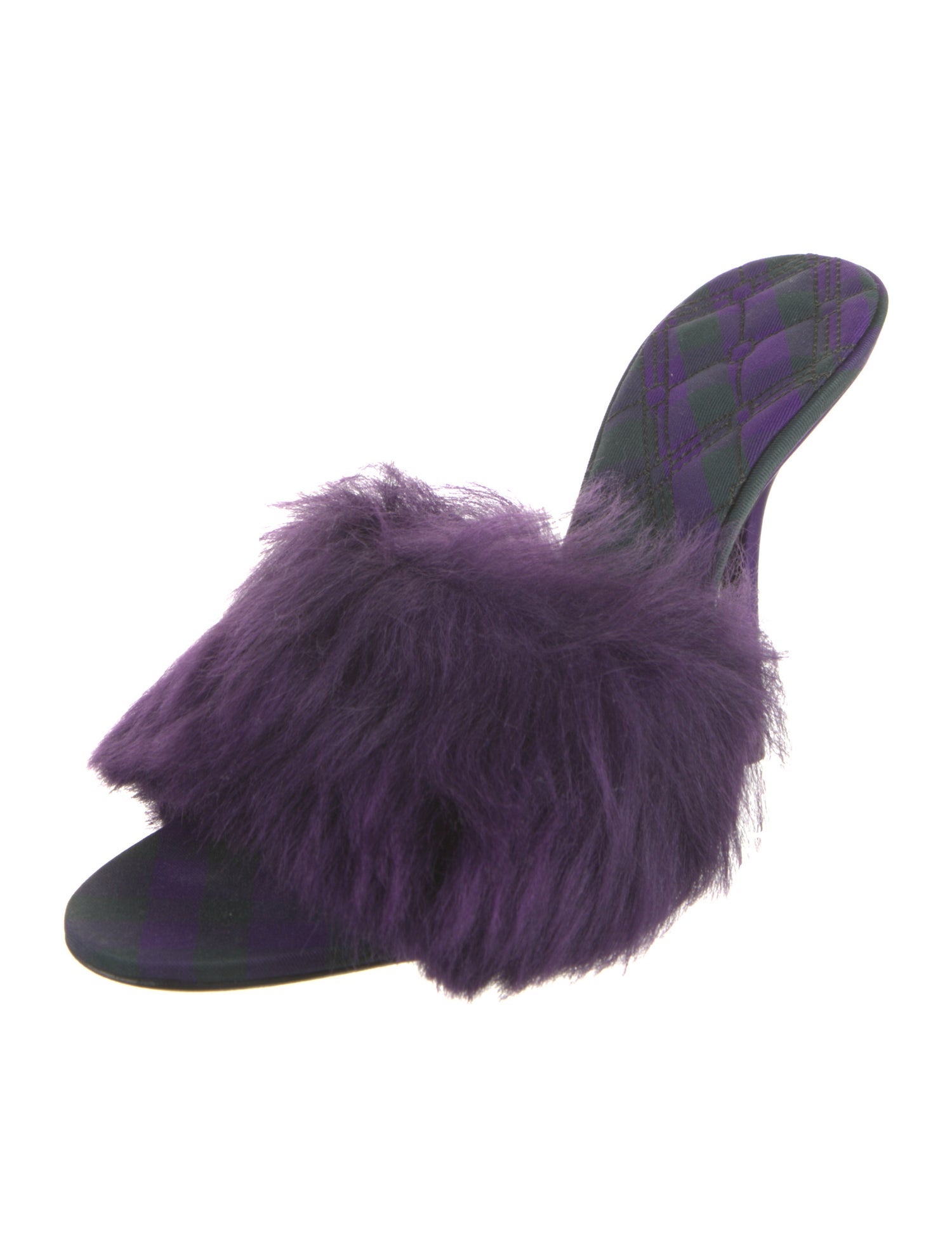 Burberry Faux Fur Slides