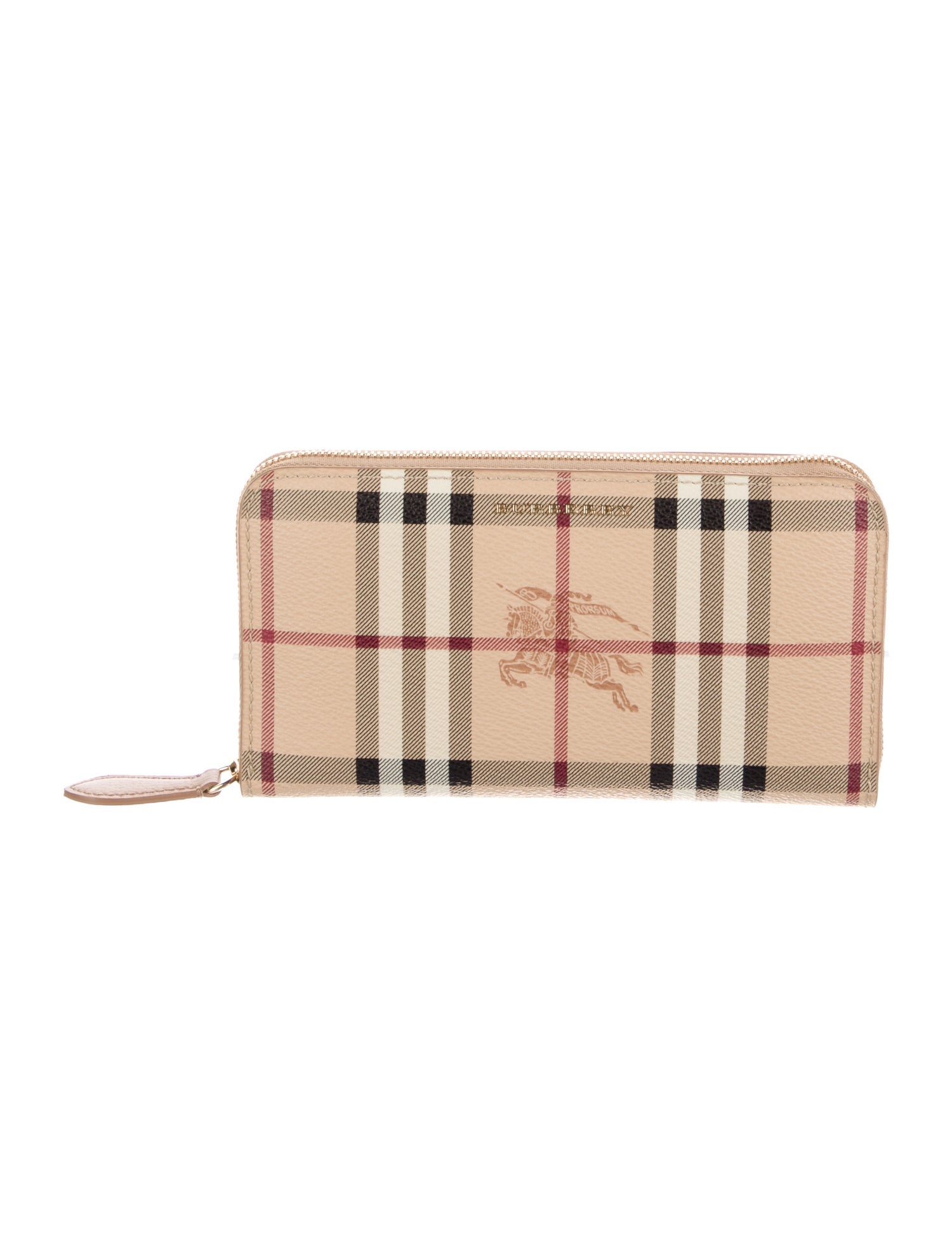 Burberry Haymarket Check Pattern Printed Continental Wallet