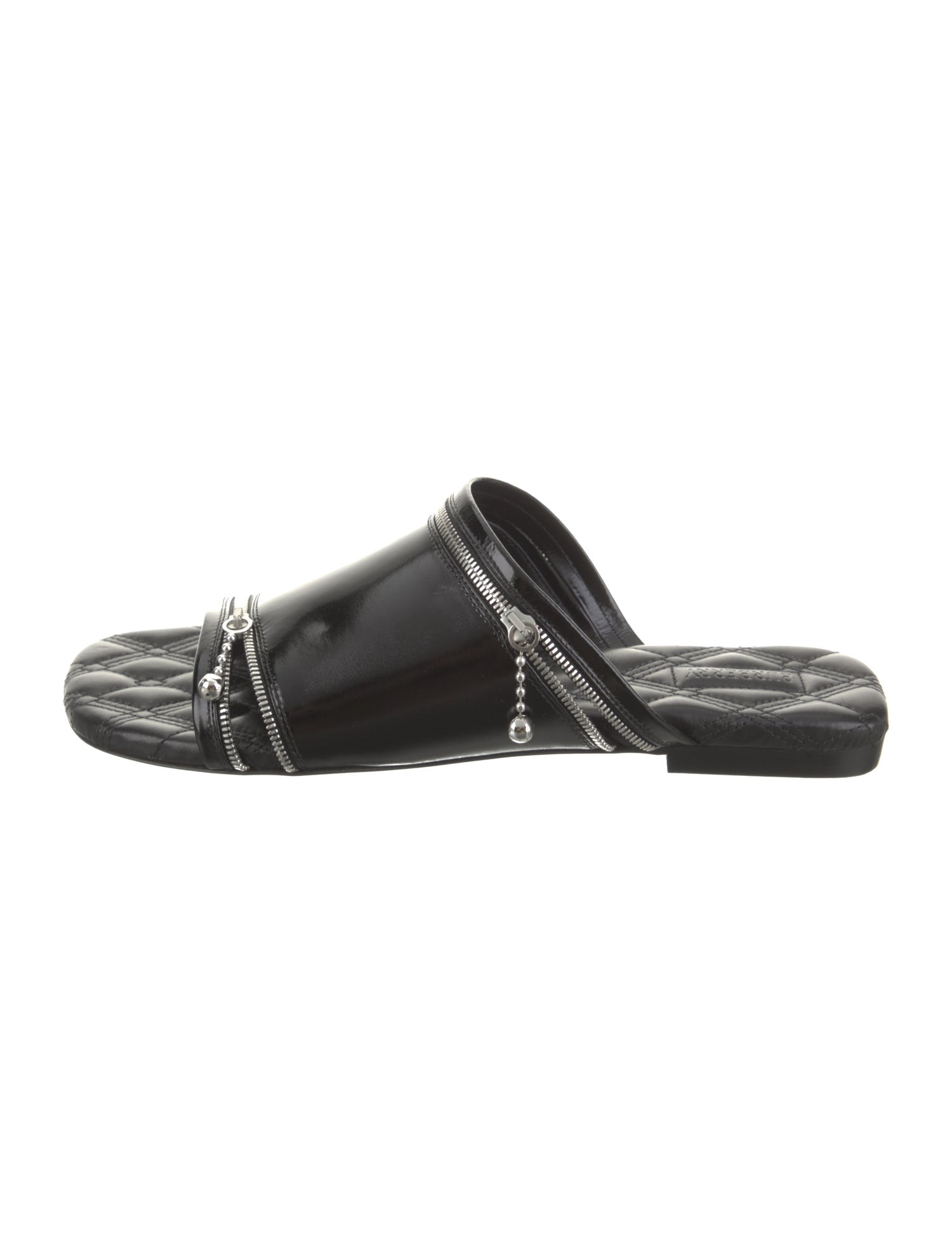 Burberry Patent Leather Printed Slides