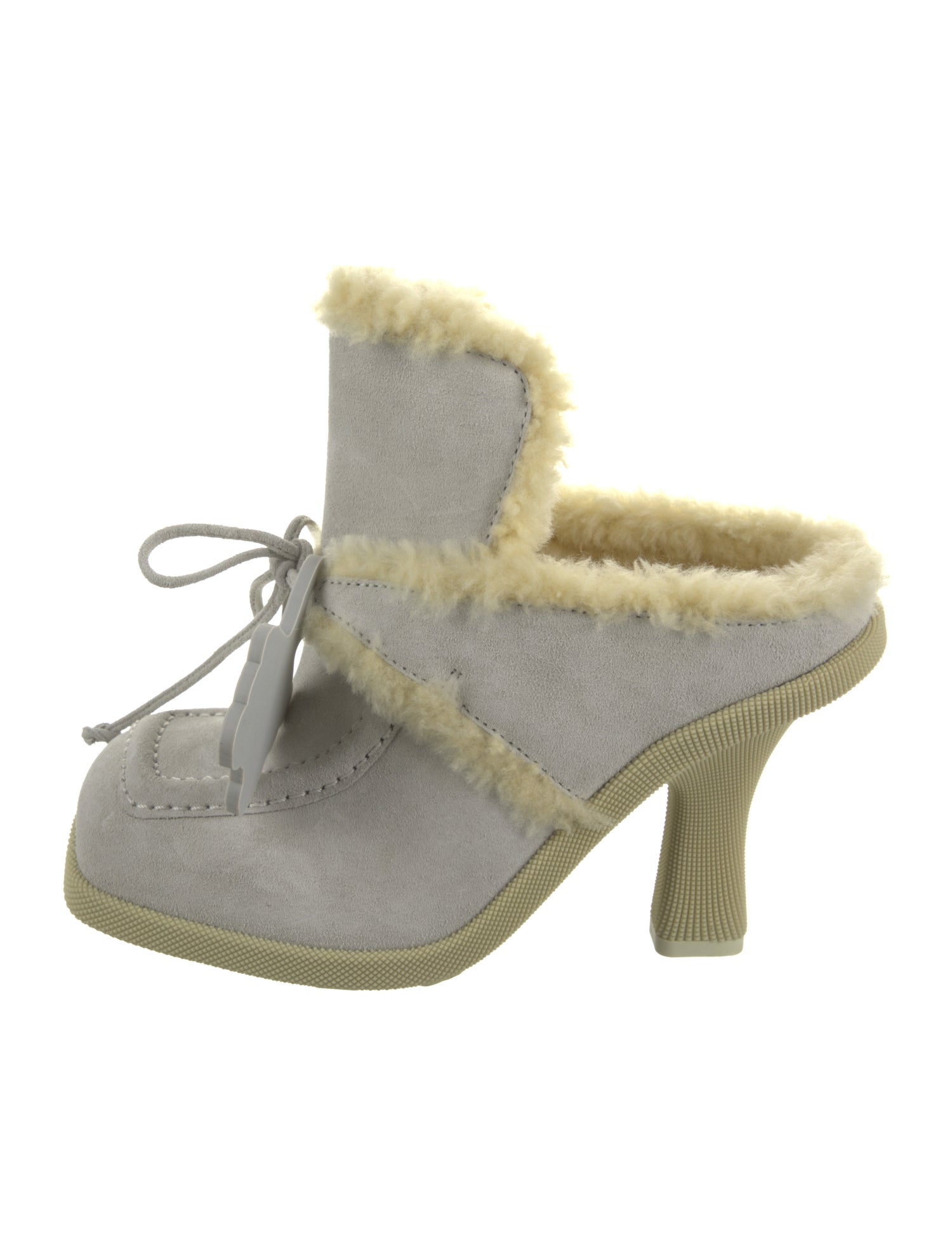 Burberry Suede Bow Accents Mules