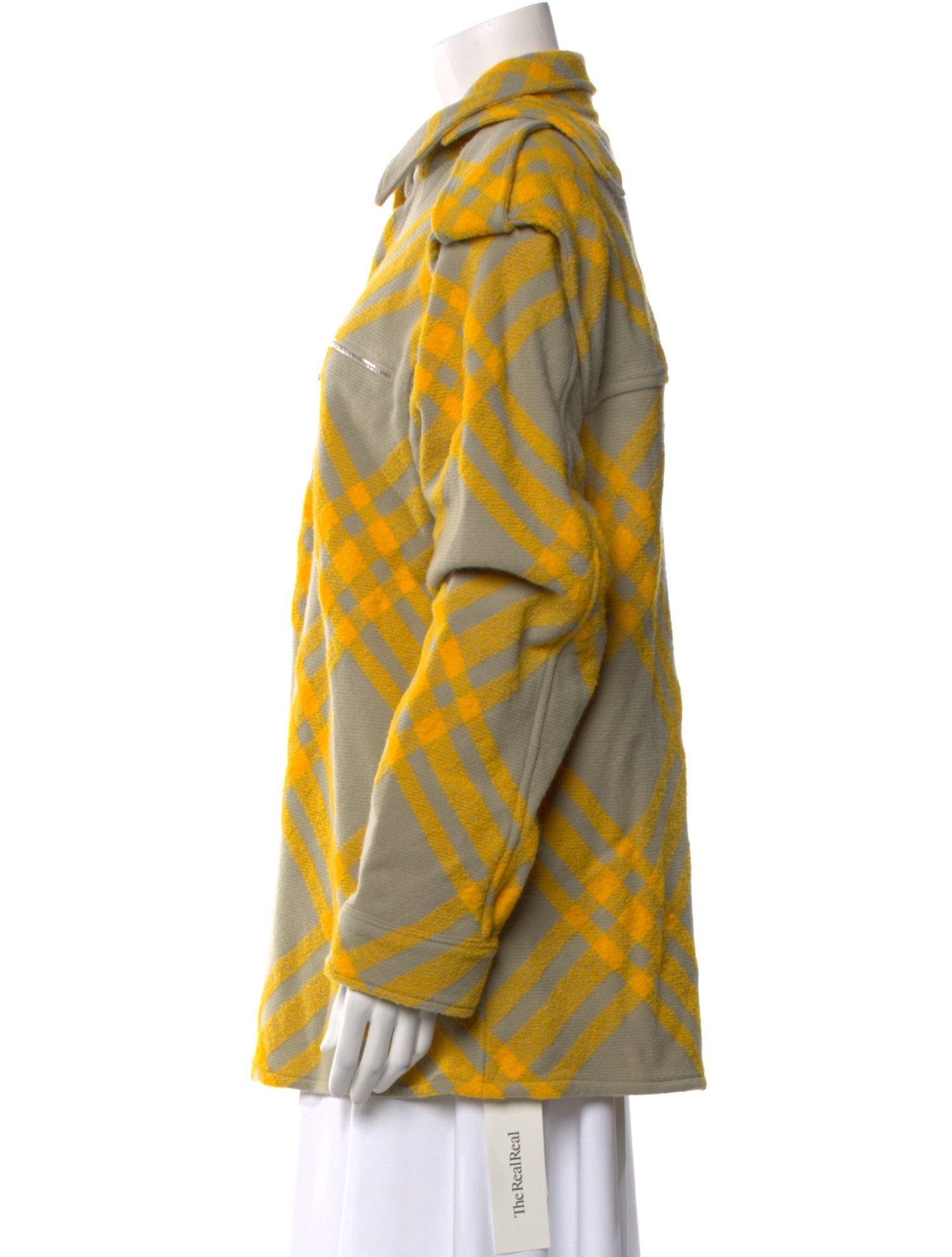 Burberry Wool Printed Button-Up Top w/ Tags