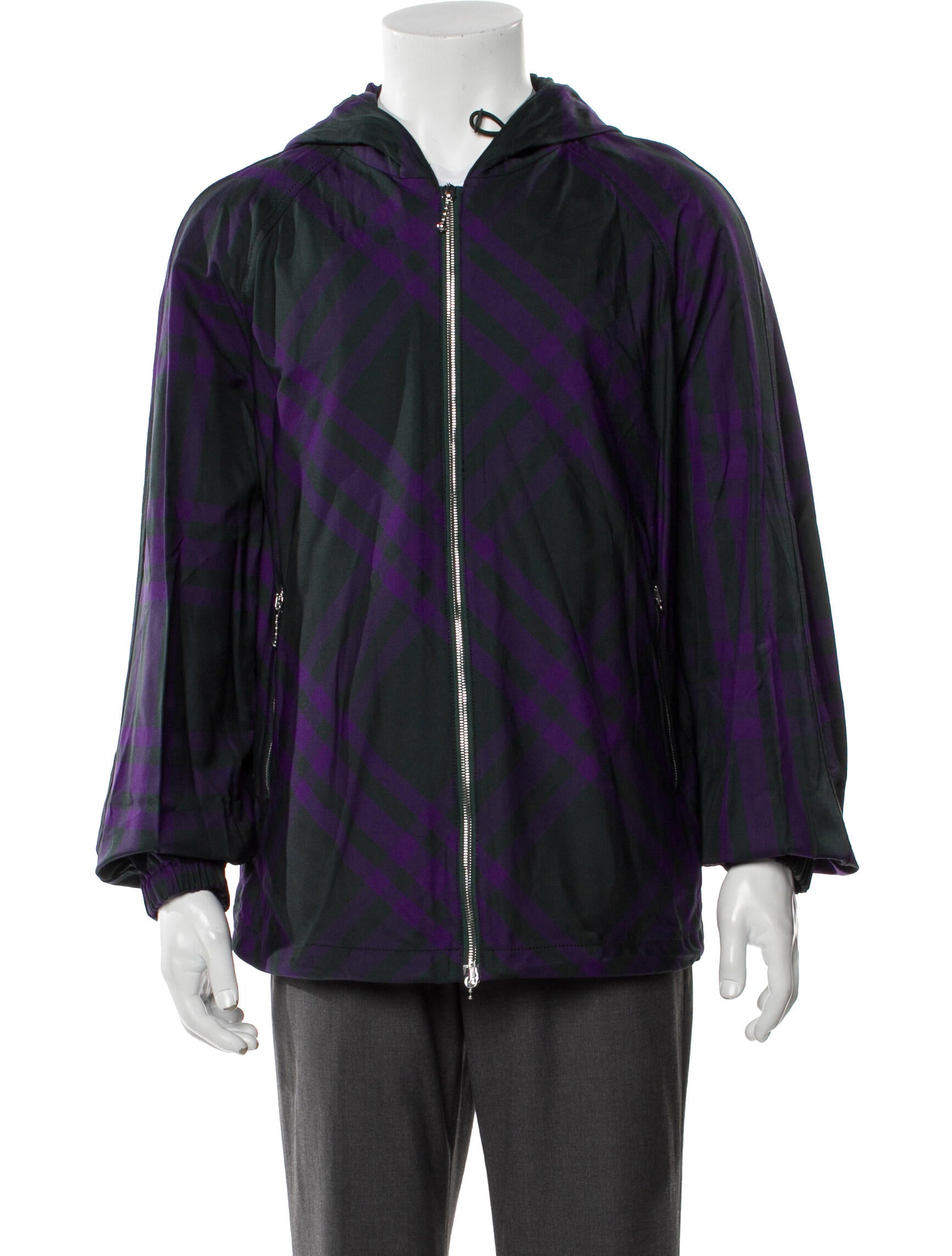 Burberry Plaid Print Windbreaker w/ Tags