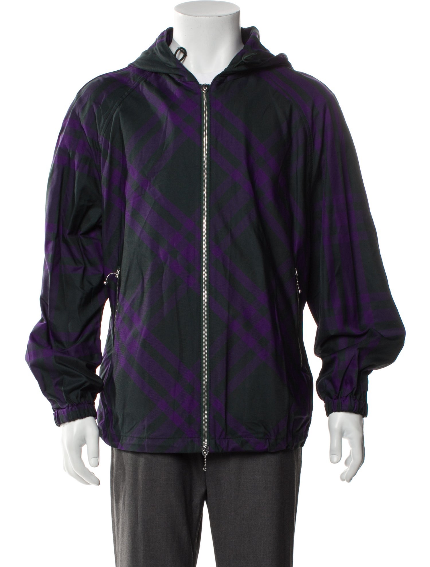 Burberry Plaid Print Windbreaker w/ Tags