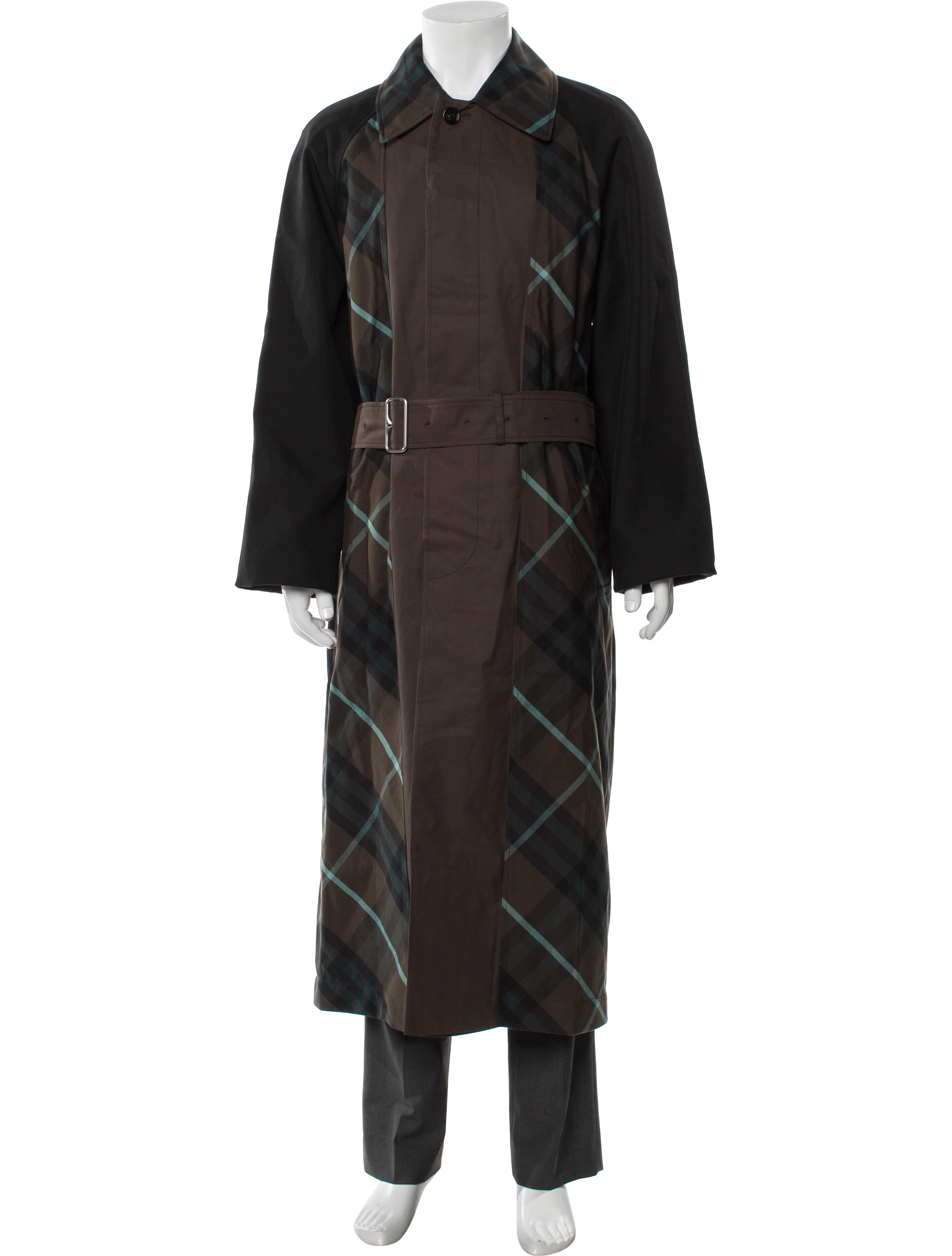 Burberry Plaid Print Trench Coat w/ Tags