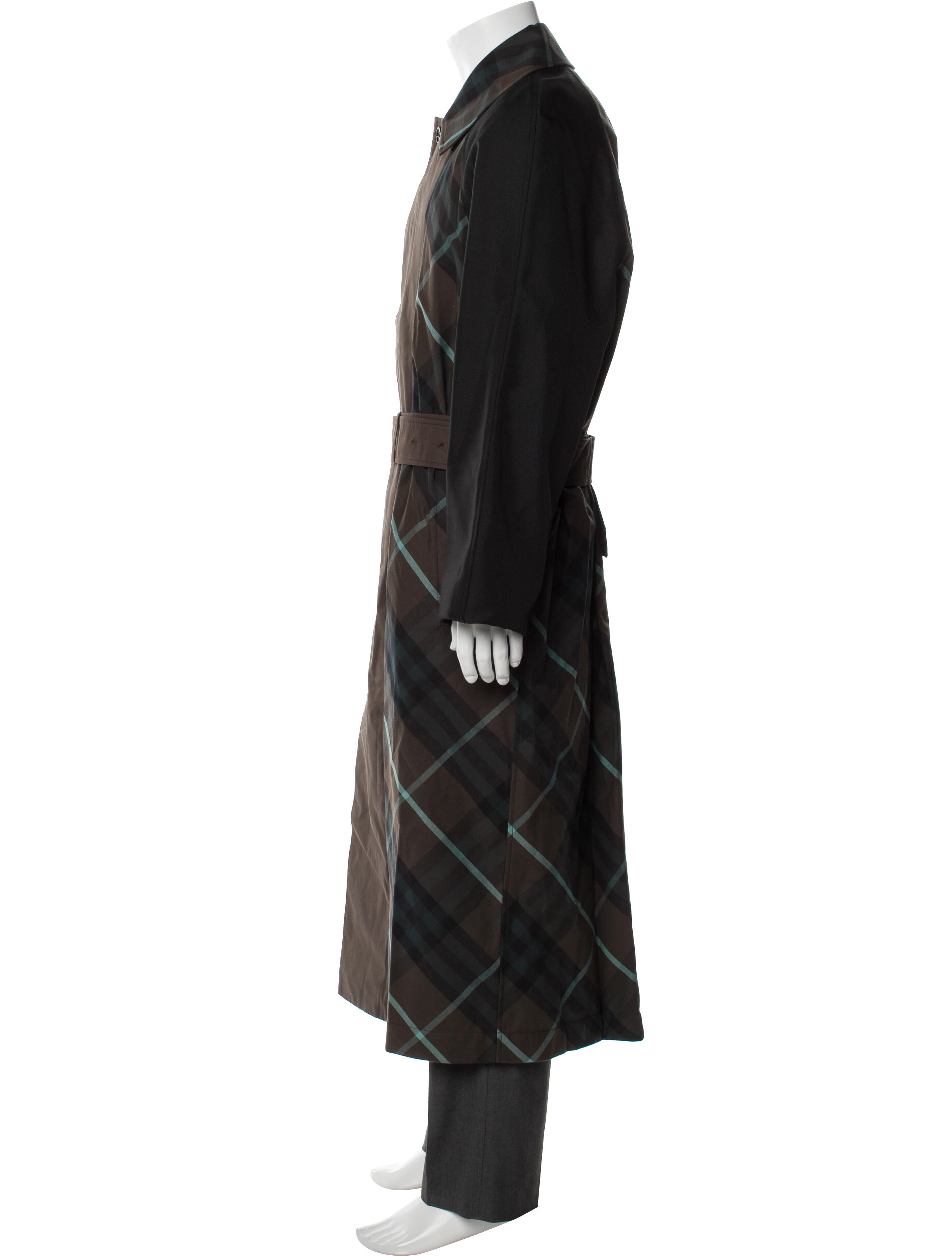 Burberry Plaid Print Trench Coat w/ Tags